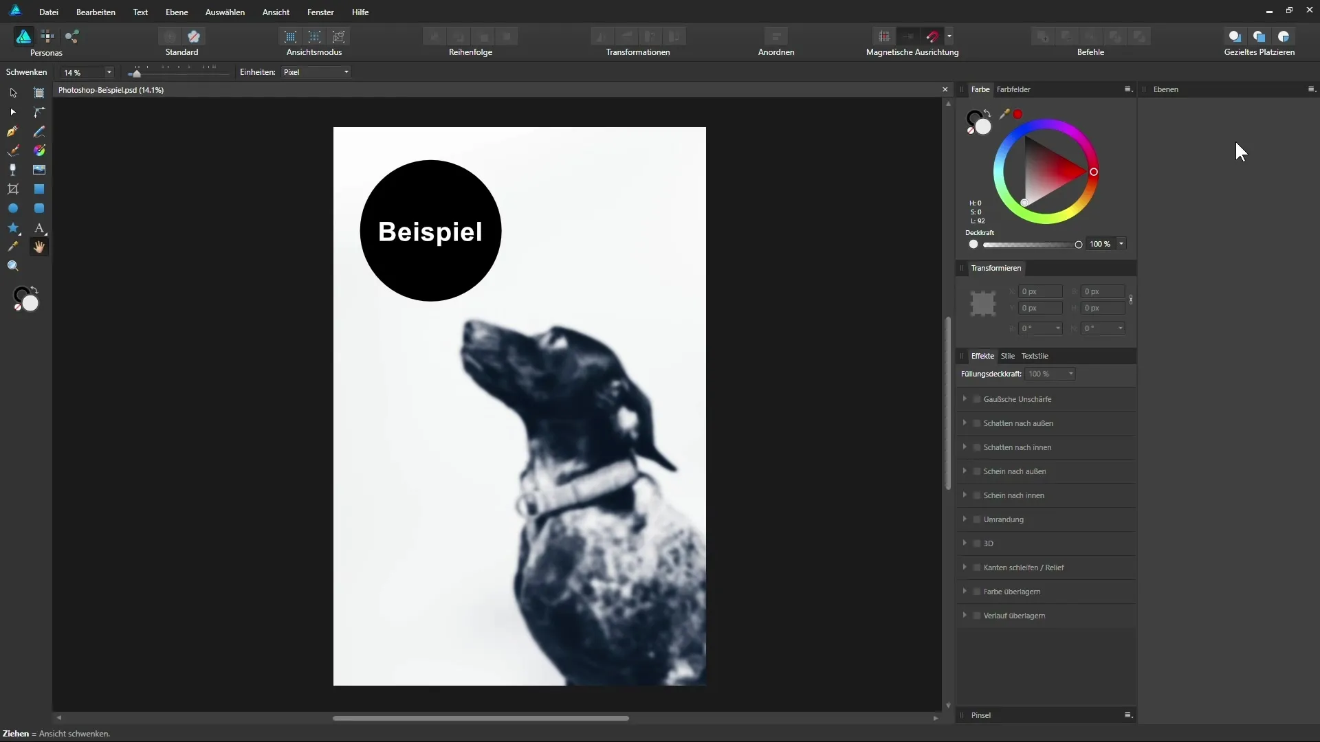 Effiziente Navigation durch dein Affinity Designer Dokument Effiziente Navigation durch dein Affinity Designer Dokument