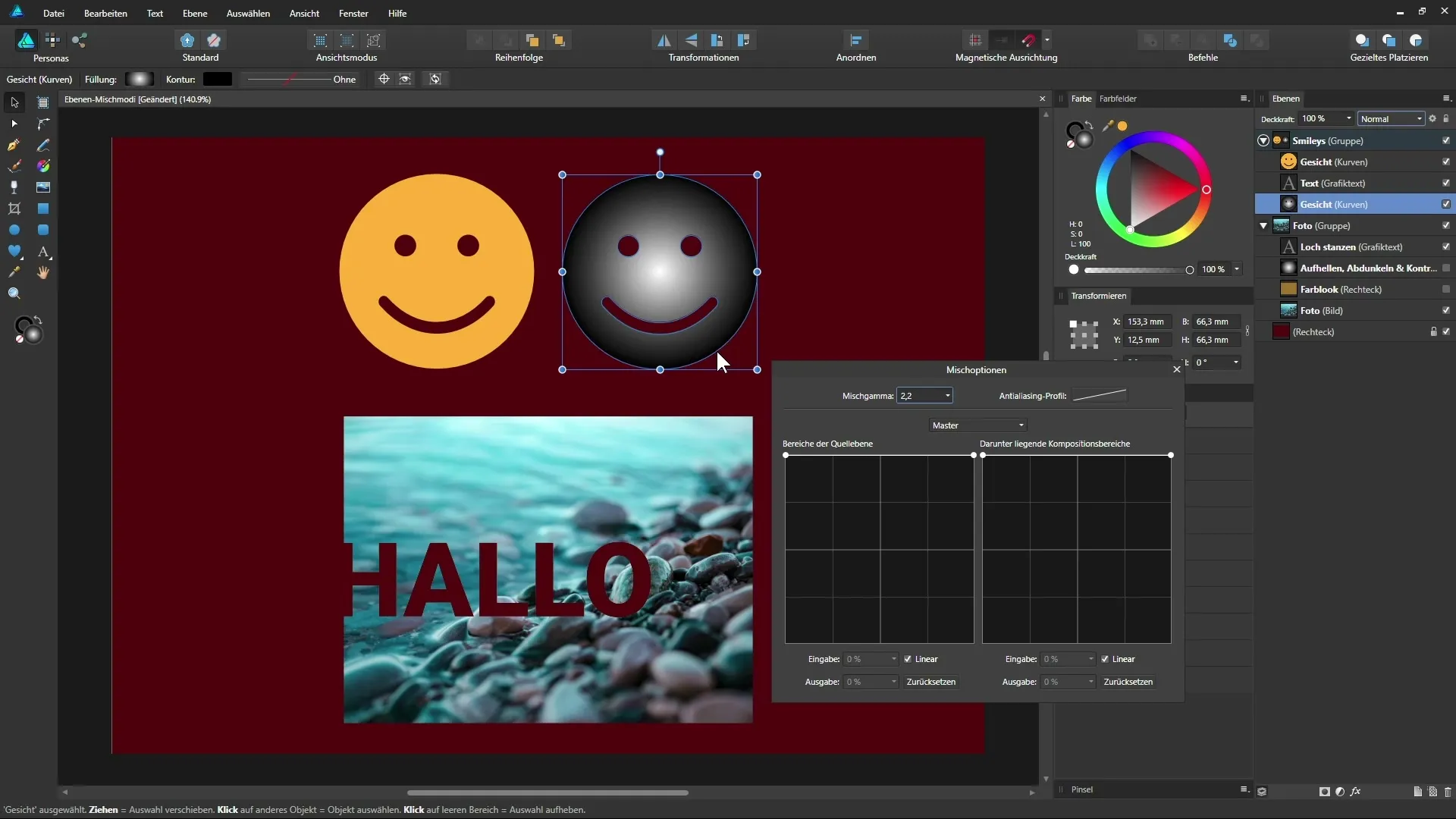 Effektive Verwendung von Ebenen-Mischmodi in Affinity Designer Effektive Verwendung von Ebenen-Mischmodi in Affinity Designer