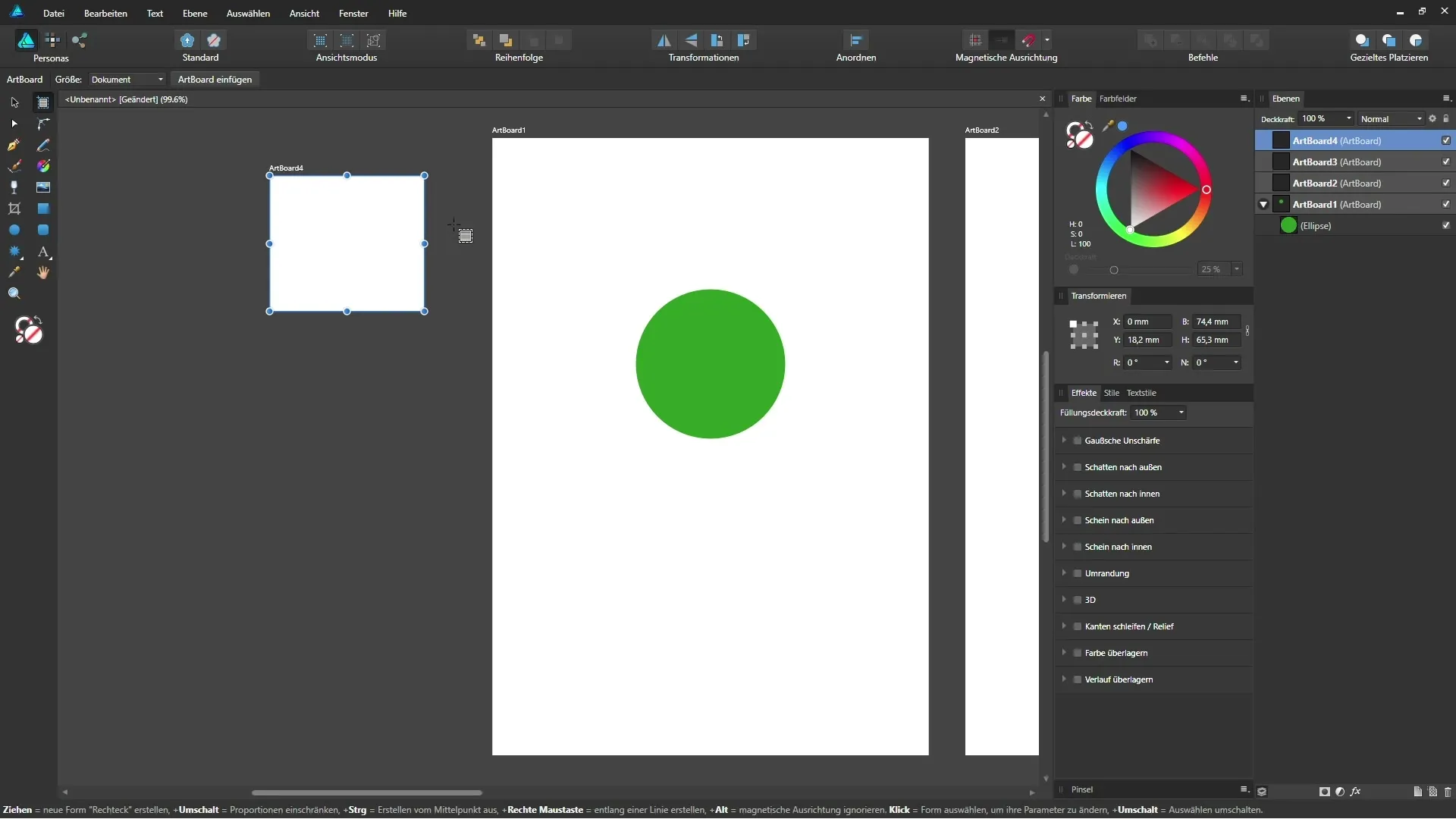 Artboard-Werkzeug in Affinity Designer: Alles Wichtige Artboard-Werkzeug in Affinity Designer: Alles Wichtige
