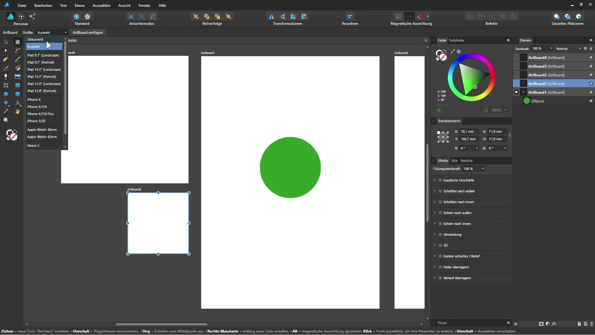 Artboard-Werkzeug in Affinity Designer: Alles Wichtige Artboard-Werkzeug in Affinity Designer: Alles Wichtige