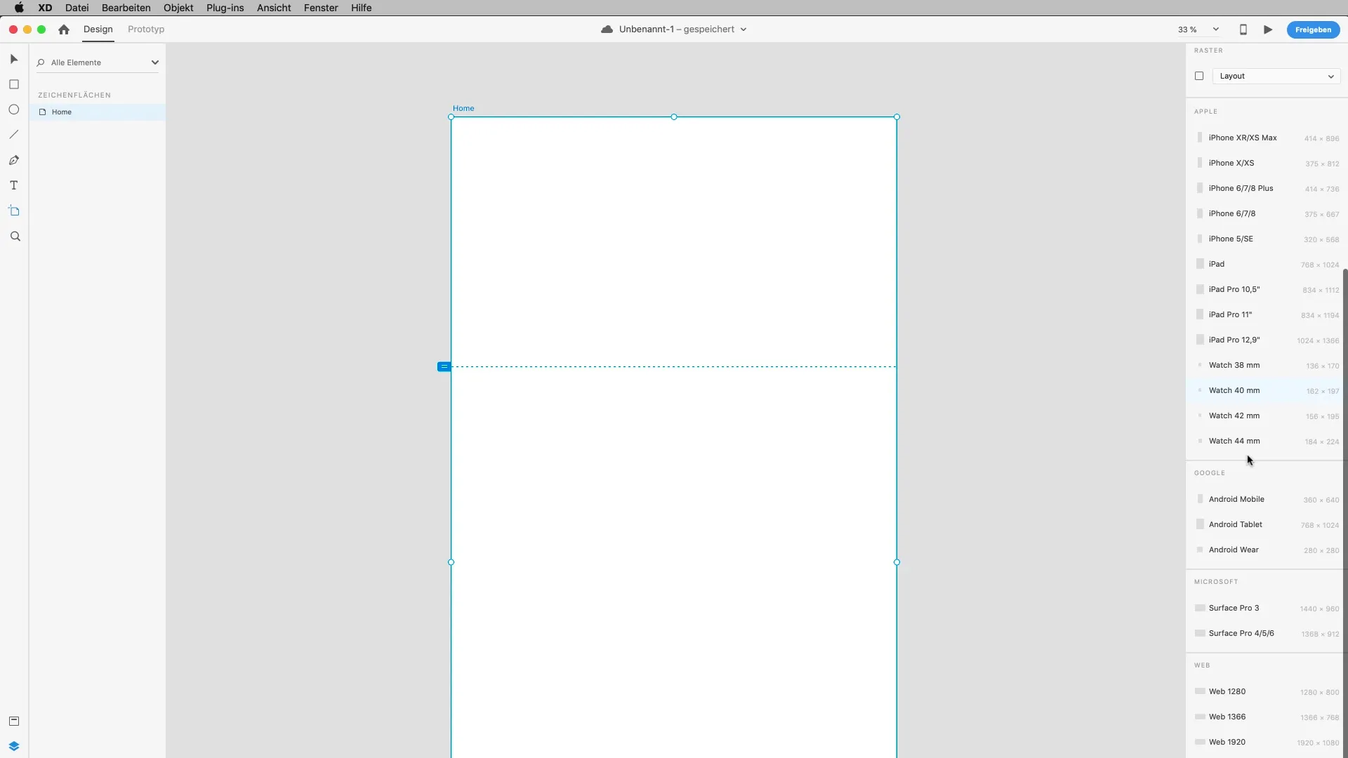 Aree di lavoro in Adobe XD: creazione e personalizzazione Aree di disegno in Adobe XD: Creazione e personalizzazione