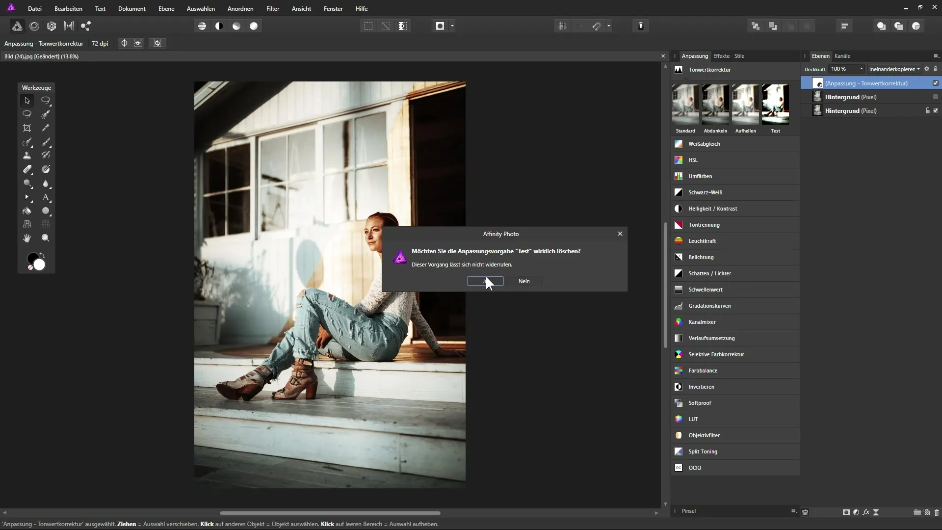 Эффективное использование уровней коррекции в Affinity Photo Эффективное использование уровней корректировок в Affinity Photo