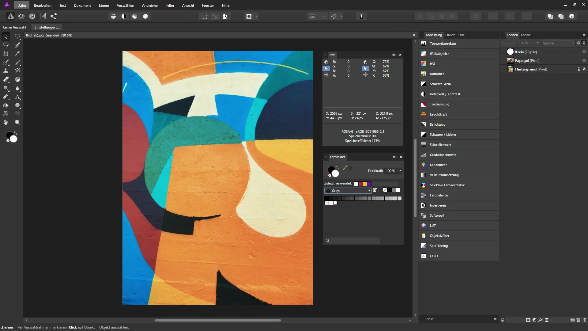 Farbpipette in Affinity Photo: Farben effektiv auswählen und speichern