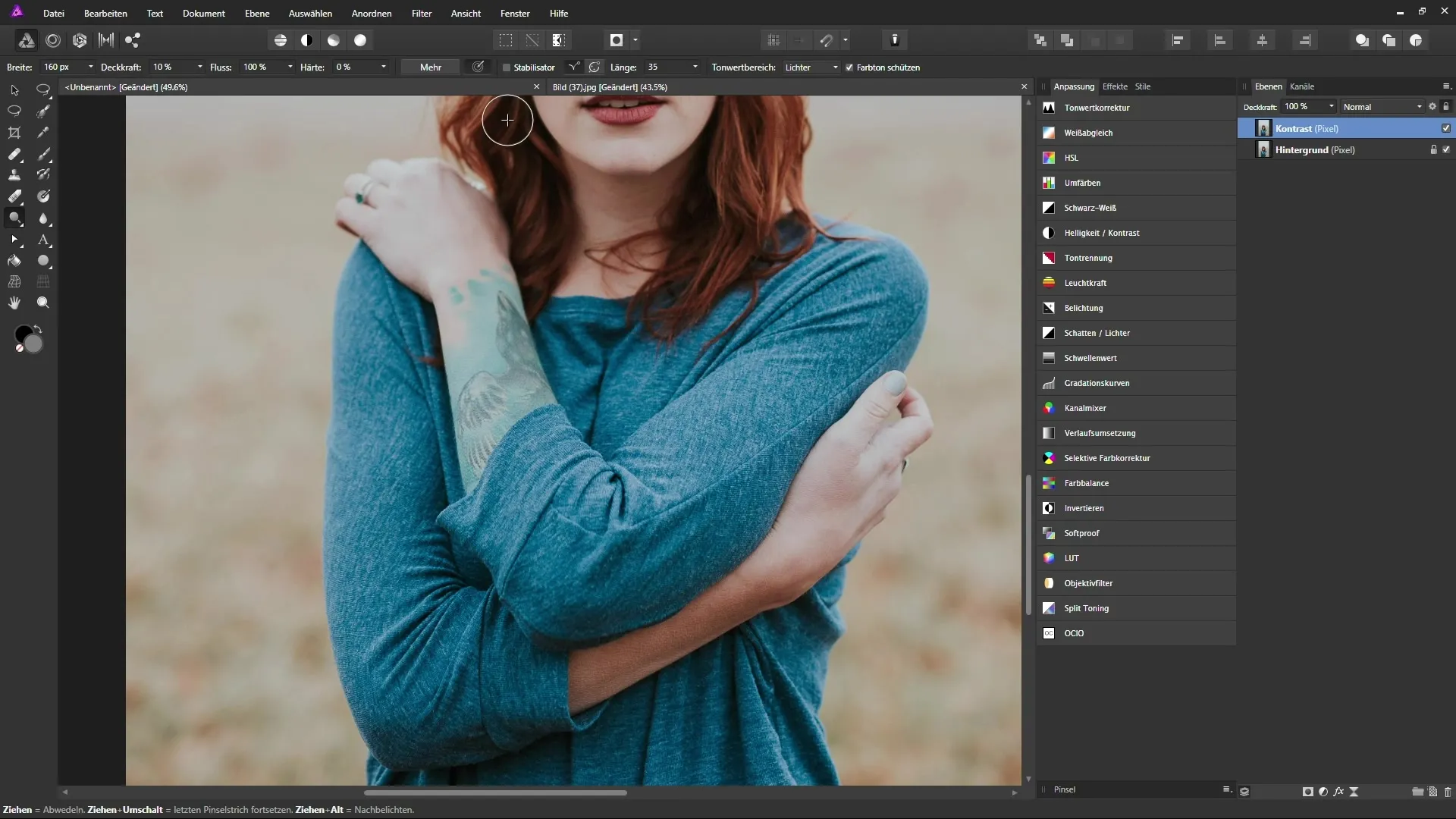 Упрощенное объяснение инструмента «Осветлитель» и «Затемнитель» в Affinity Photo Абведлеры и наложение в Affinity Photo легко объяснены