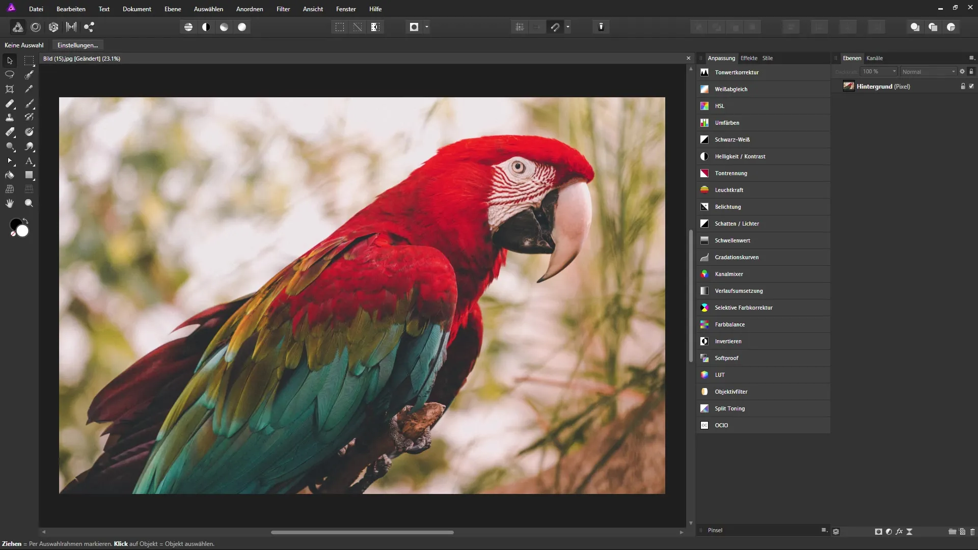 Farb- und Sättigungsanpassungen in Affinity Photo Farb- und Sättigungsanpassungen in Affinity Photo