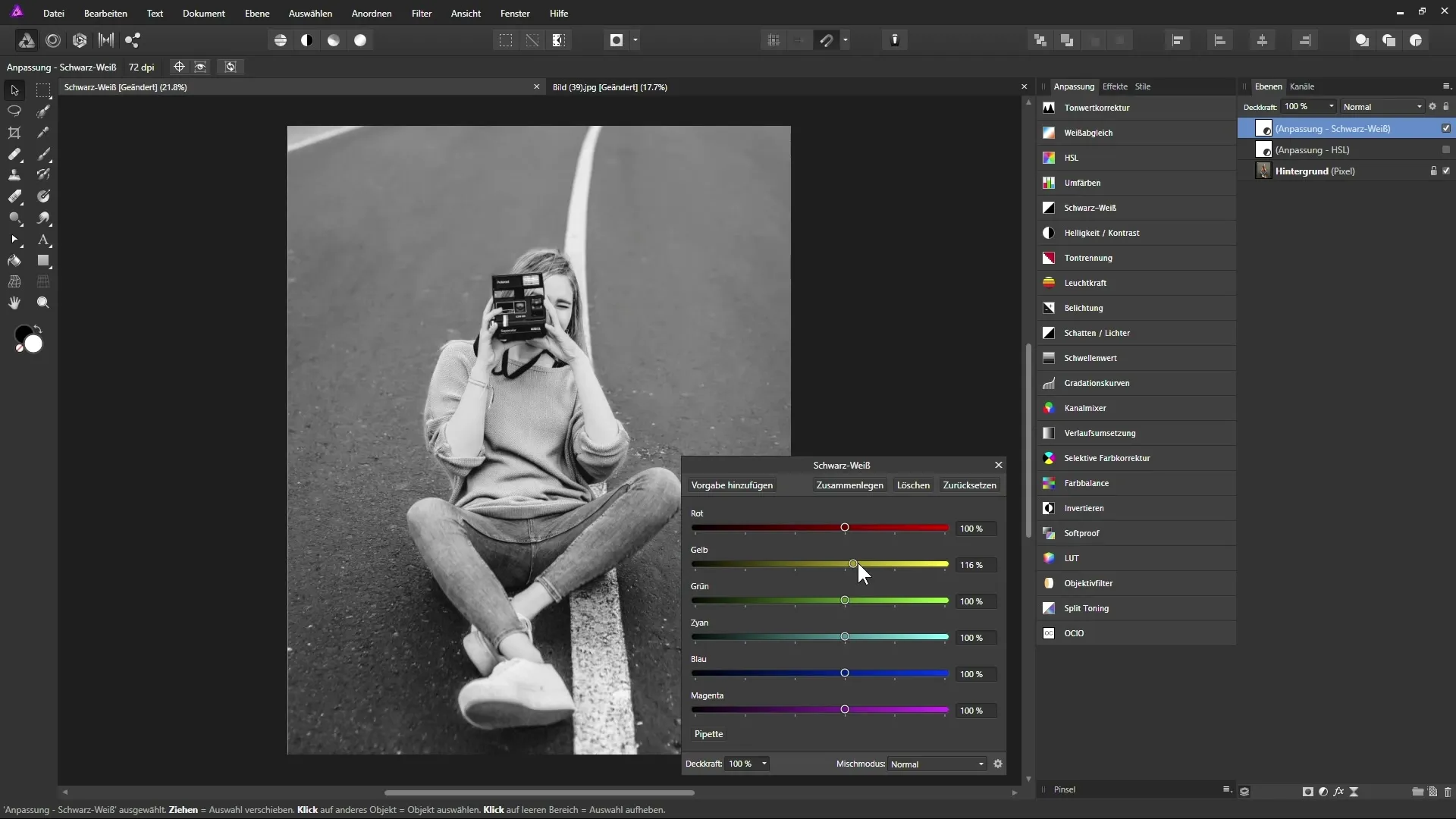 Schwarz-Weiß-Bilder in Affinity Photo erstellen Schwarz-Weiß-Bilder in Affinity Photo erstellen