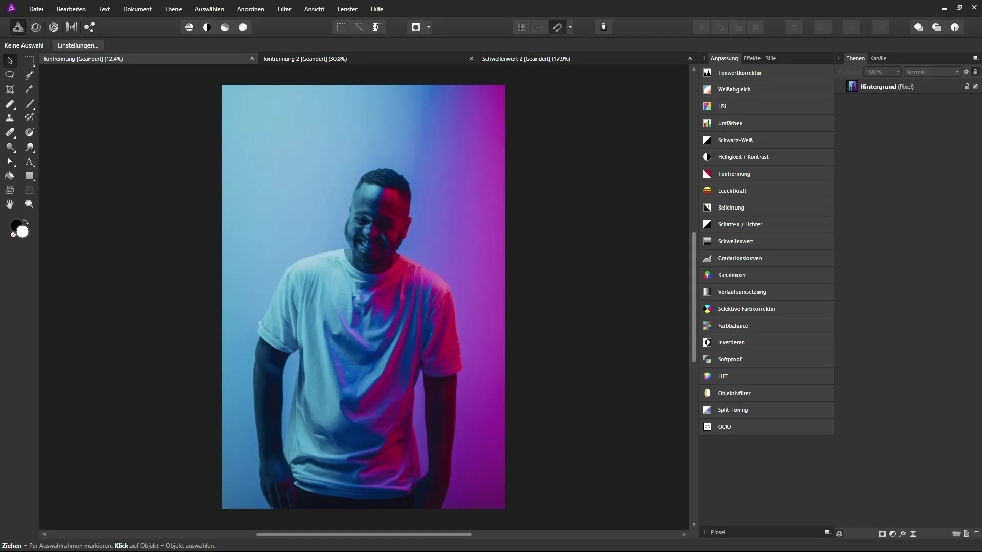 Affinity Photo: Tontrennung und Schwellenwert nutzen Affinity Photo: Tontrennung und Schwellenwert nutzen