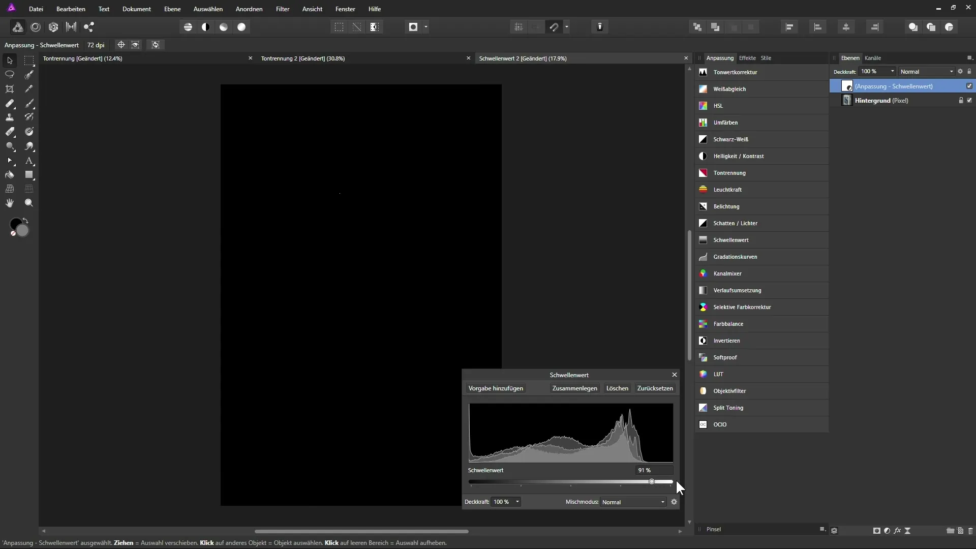Affinity Photo: Tontrennung und Schwellenwert nutzen Affinity Photo: Tontrennung und Schwellenwert nutzen