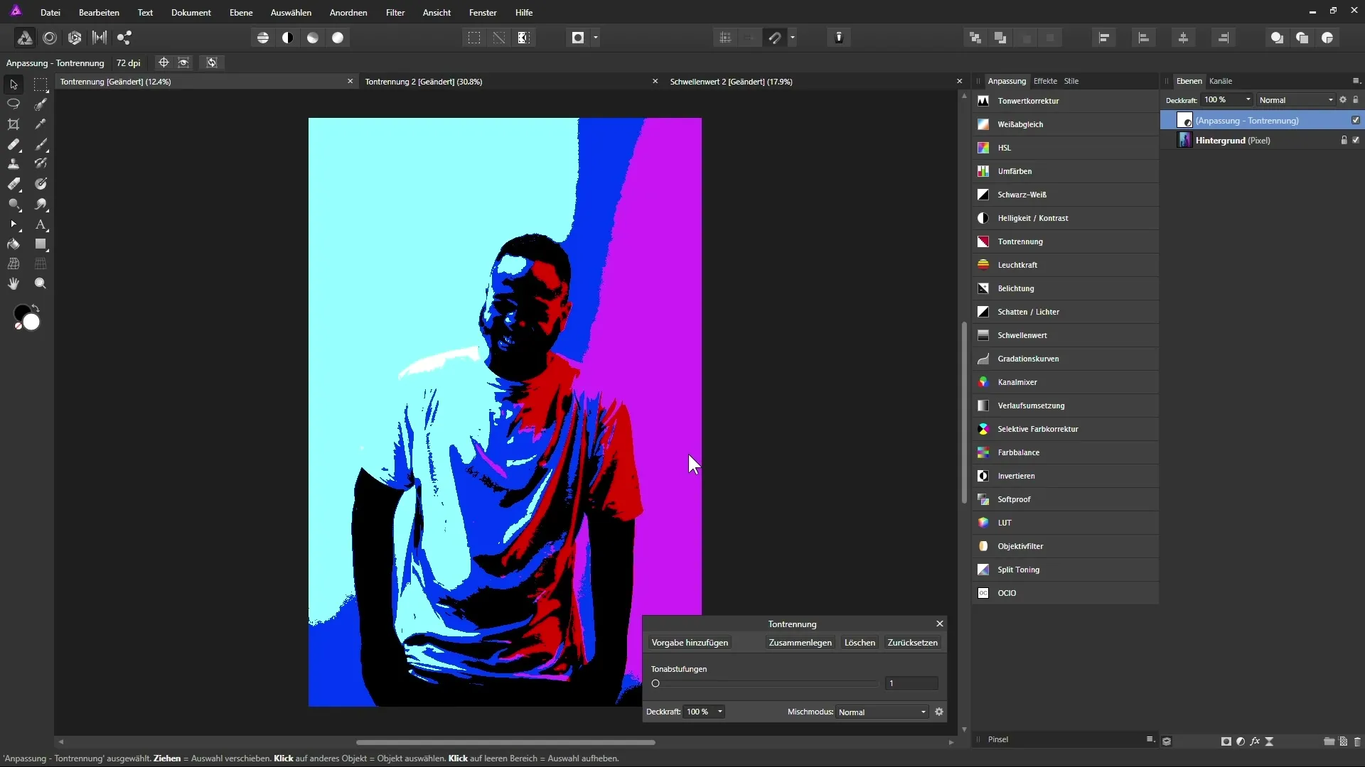 Affinity Photo: Tontrennung und Schwellenwert nutzen Affinity Photo: Tontrennung und Schwellenwert nutzen