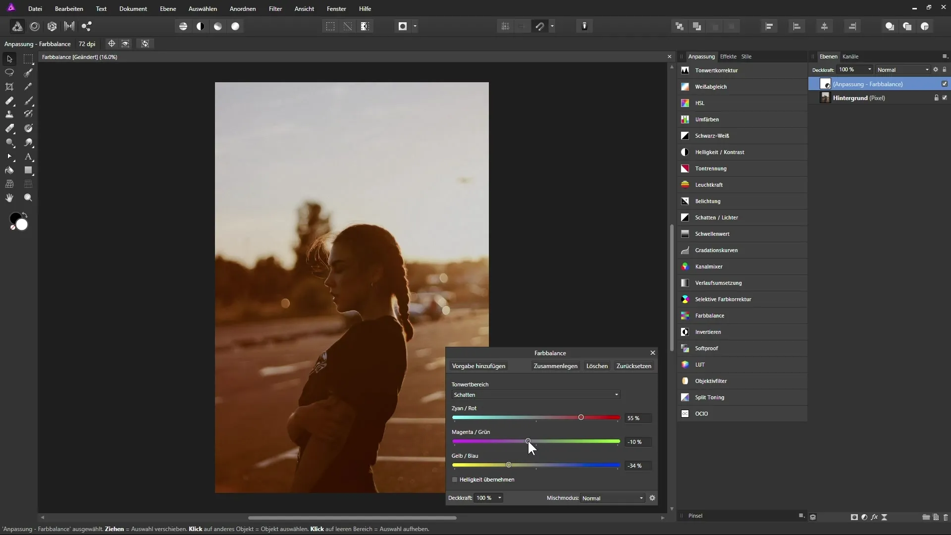 Farbbalance anpassen - So gestaltest du deine Bilder in Affinity Photo