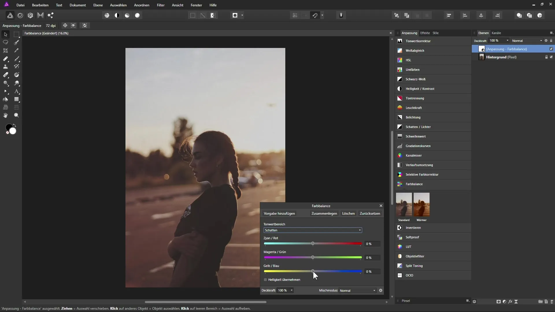 Farbbalance anpassen - So gestaltest du deine Bilder in Affinity Photo
