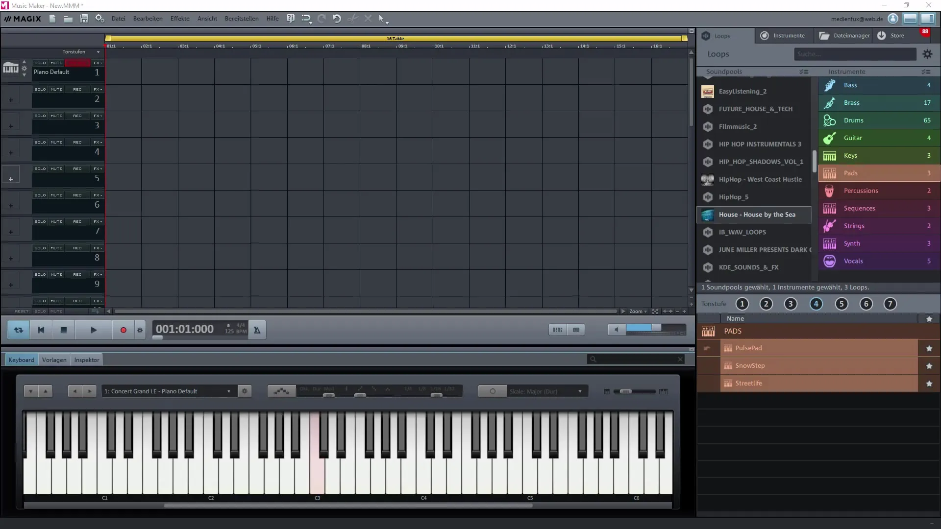 Wichtige Optionen im Magix Music Maker Wichtige Optionen im Magix Music Maker