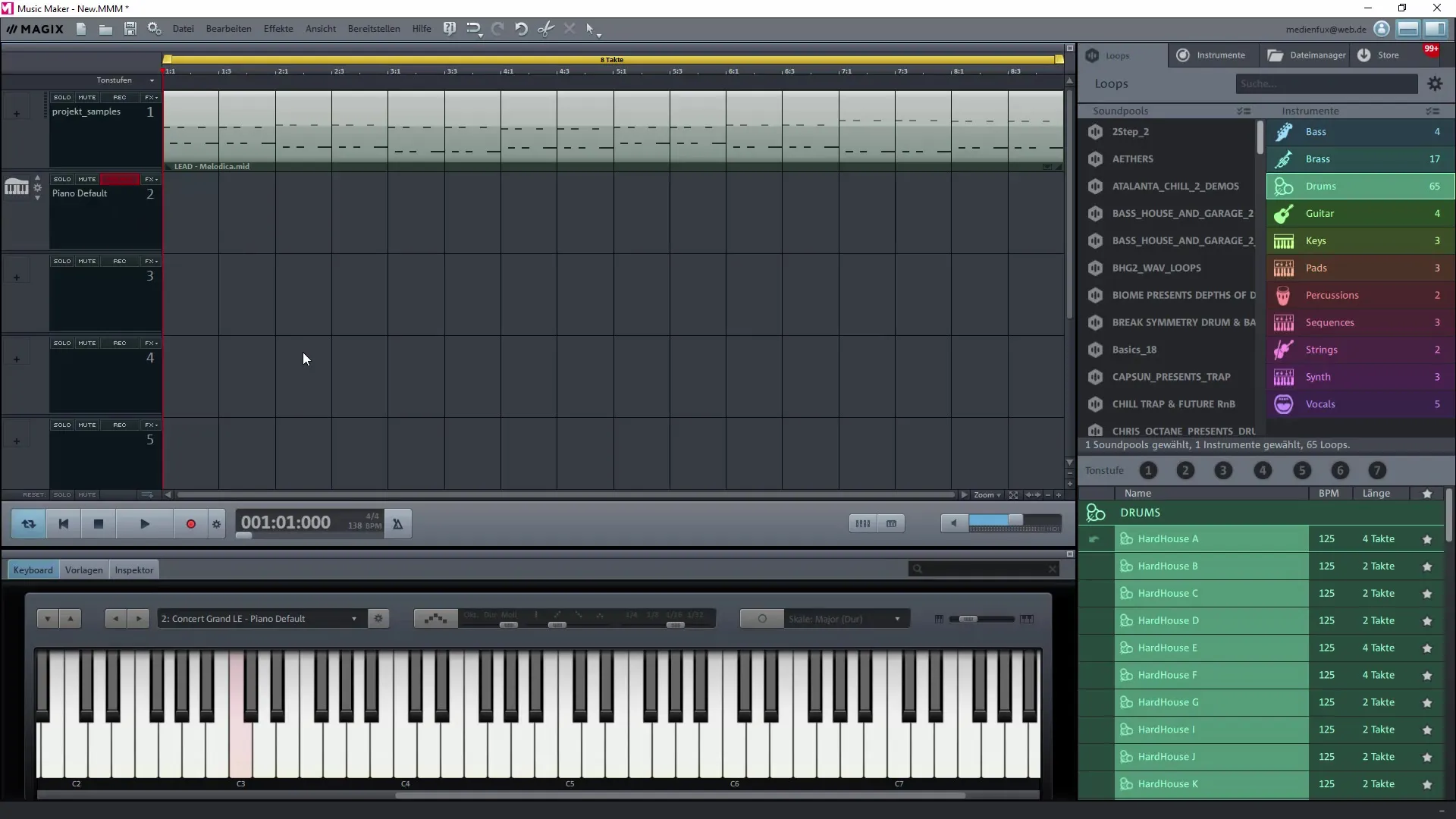Musik erstellen mit Magix Music Maker: MIDI-Editor nutzen Musik erstellen mit Magix Music Maker: MIDI-Editor nutzen