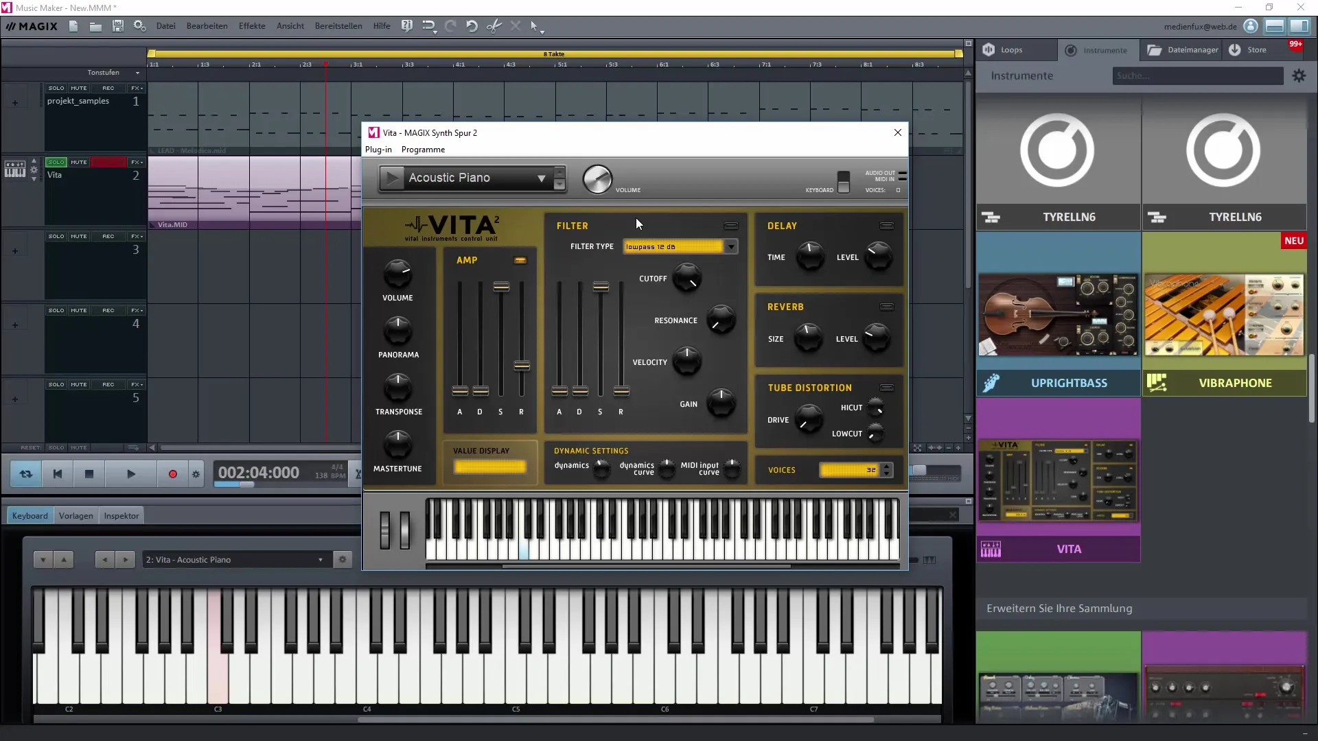 Musik erstellen mit Magix Music Maker: MIDI-Editor nutzen Musik erstellen mit Magix Music Maker: MIDI-Editor nutzen