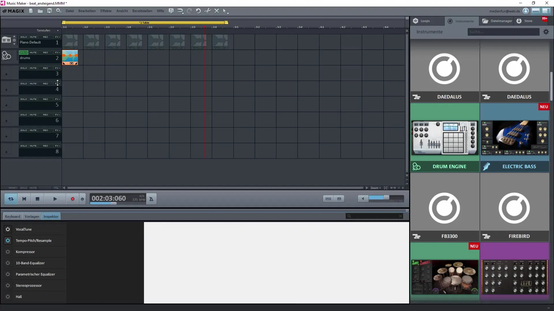 Ansteigenden Beat selbst kreieren mit Magix Music Maker Ansteigenden Beat selbst kreieren mit Magix Music Maker