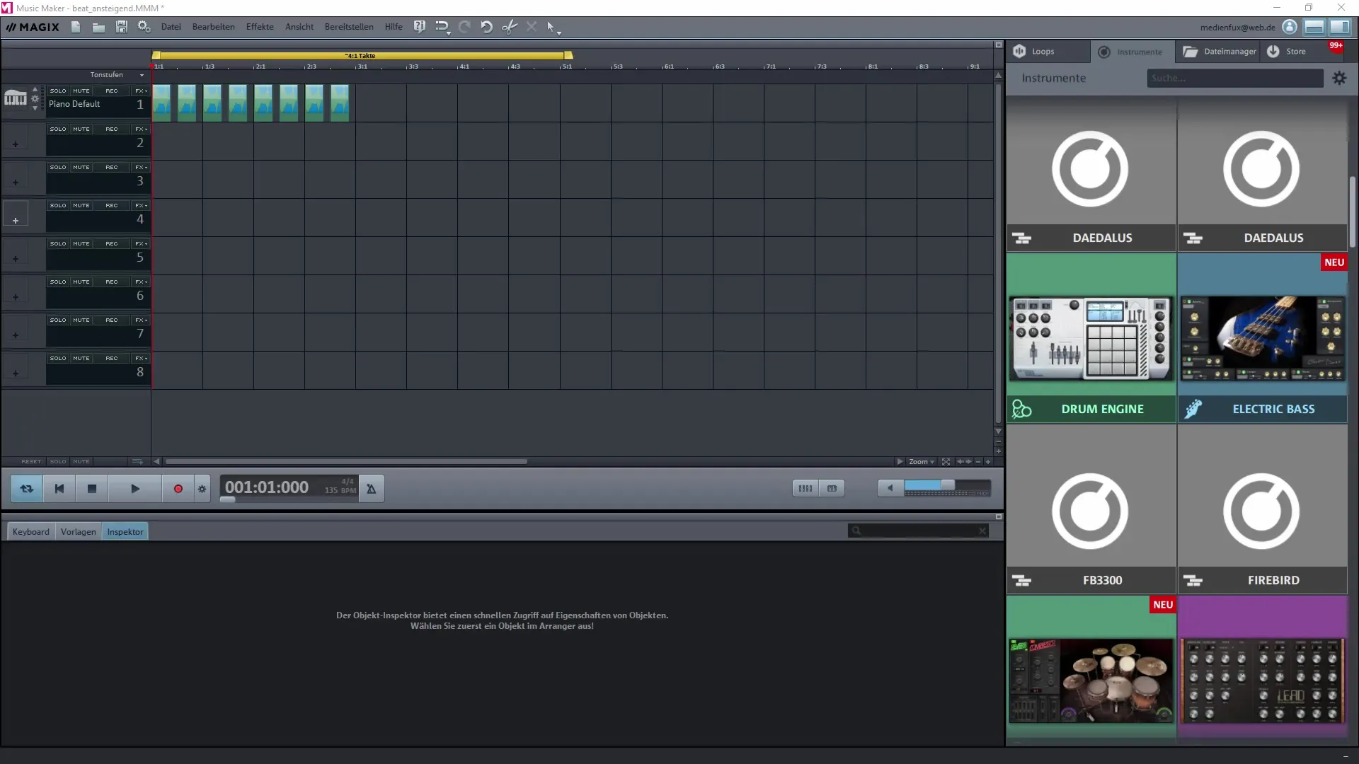 Ansteigenden Beat selbst kreieren mit Magix Music Maker Ansteigenden Beat selbst kreieren mit Magix Music Maker