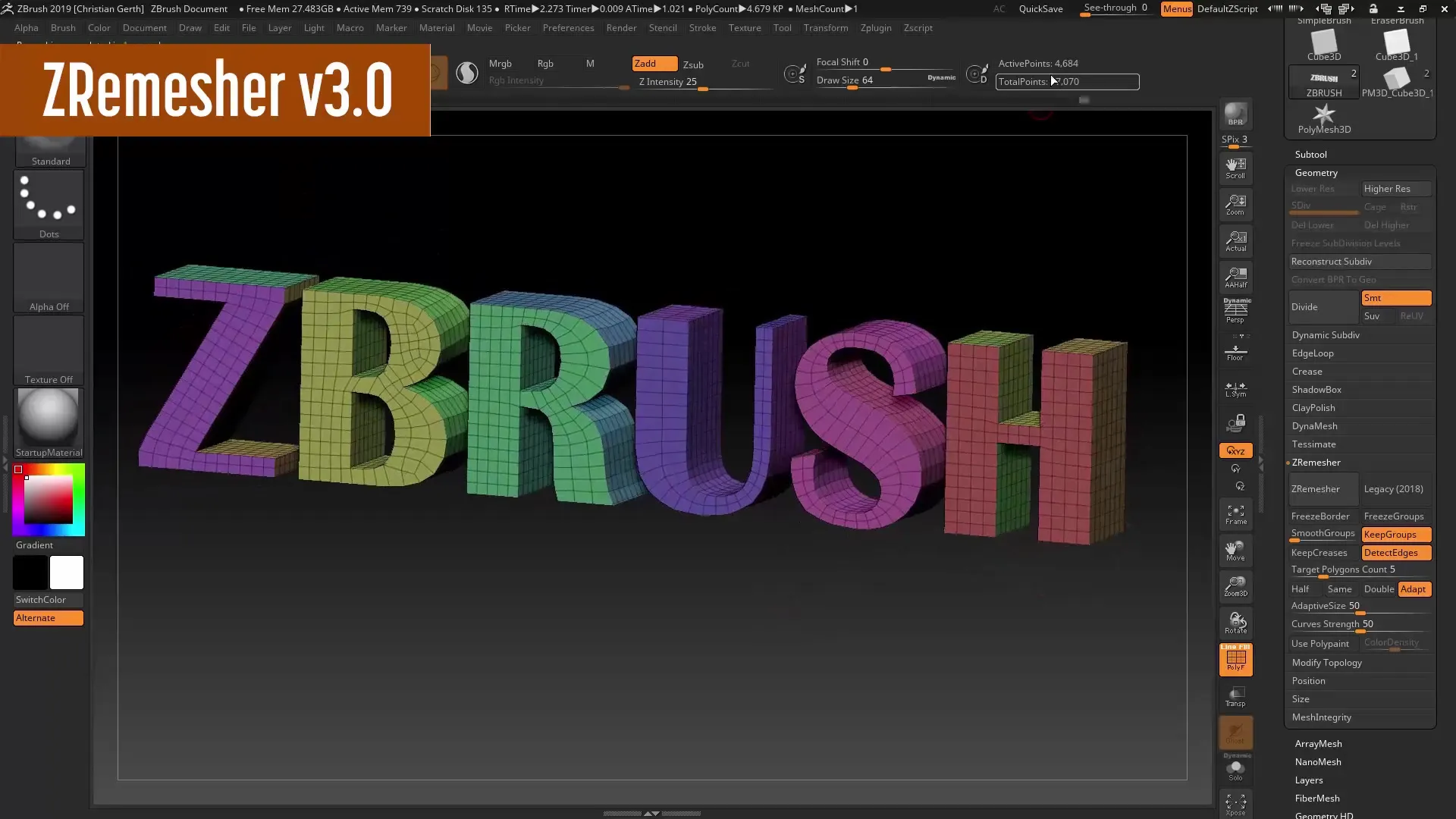 ZBrush 2019: New Features for Creative 3D Projects ZBrush 2019: New features for creative 3D projects