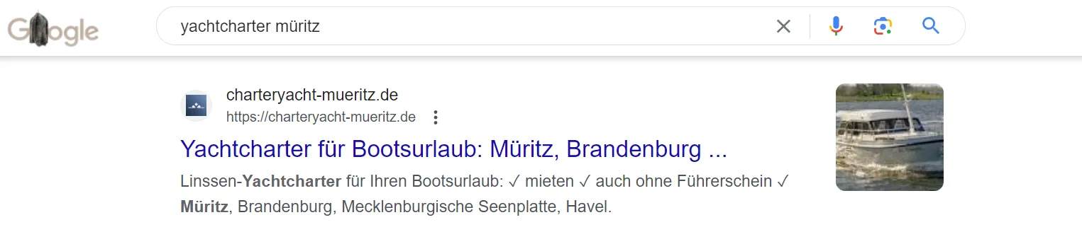 Search-Snippet wie Meta Description