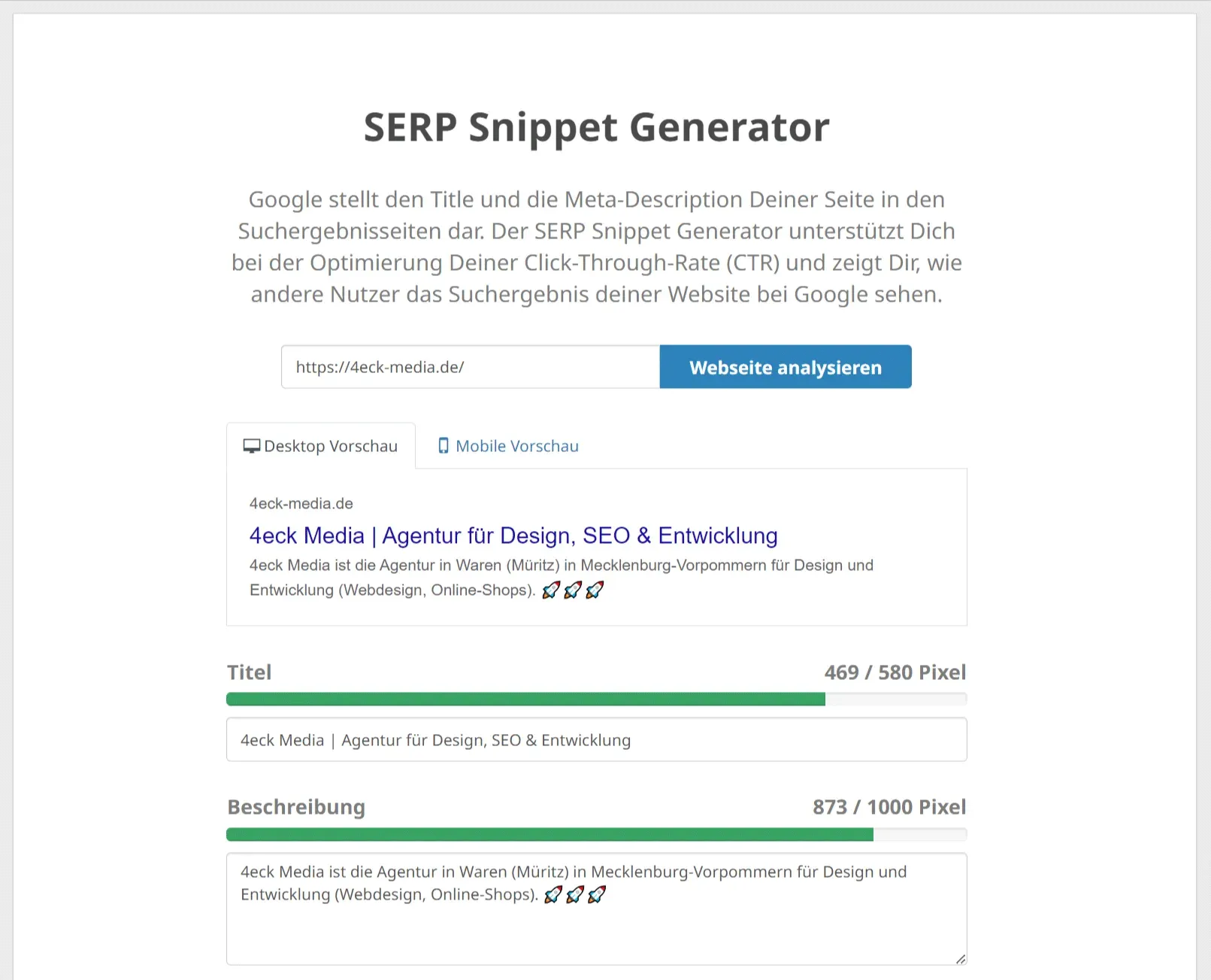 SERP Snippet Generator