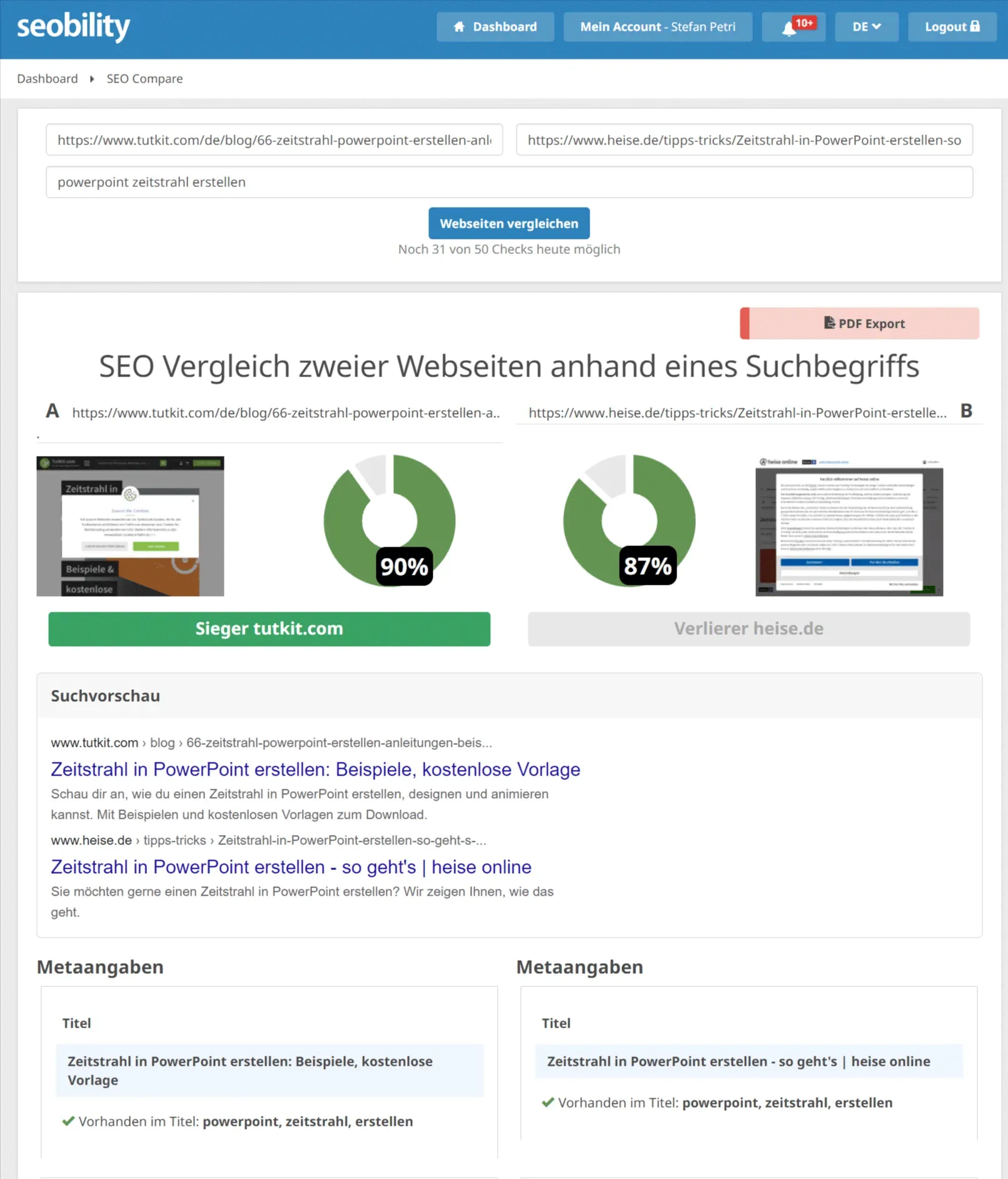 SEO comparar en marketing de contenidos