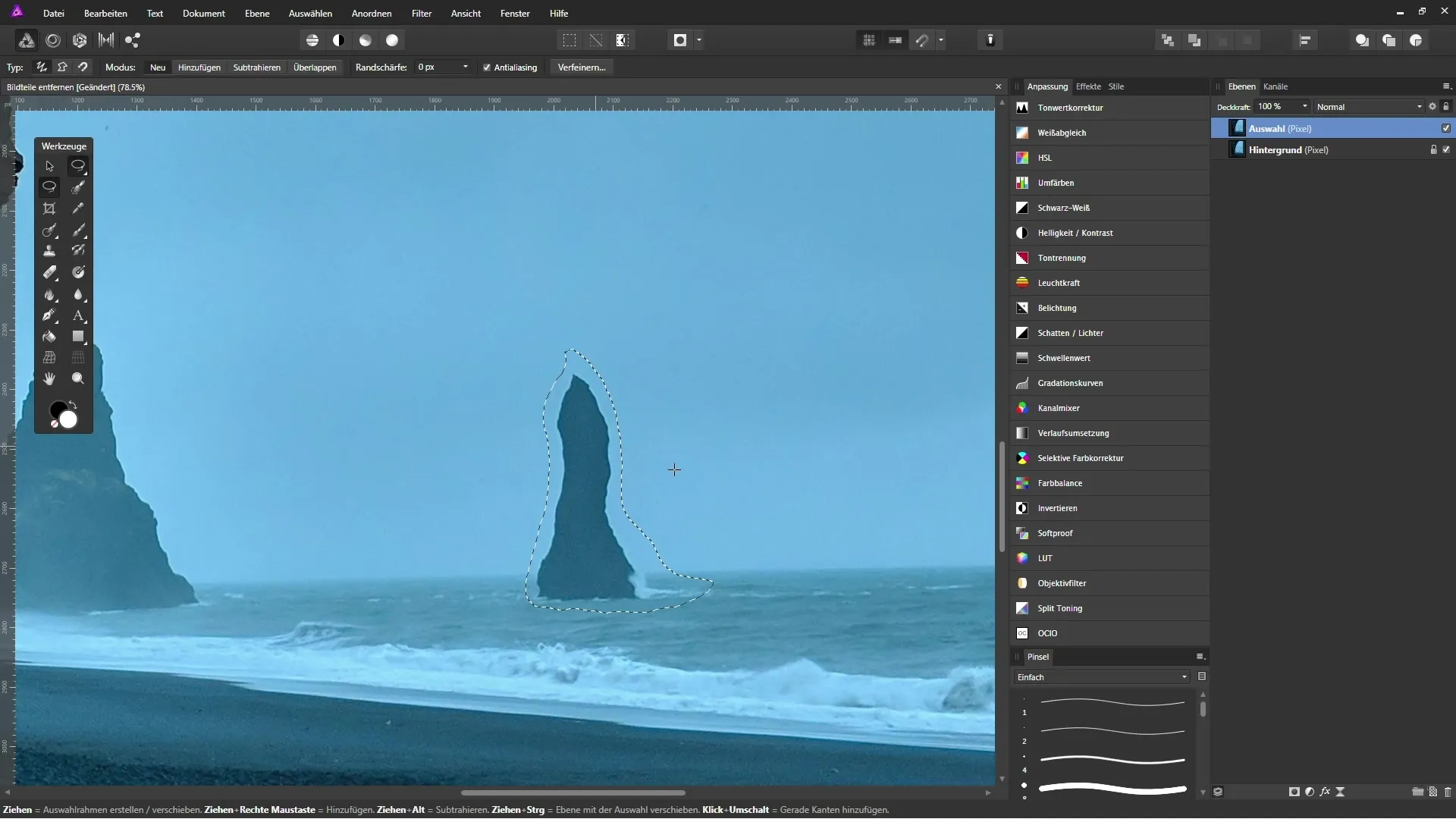 Effectively remove image parts with Affinity Photo Effectively remove image parts with Affinity Photo
