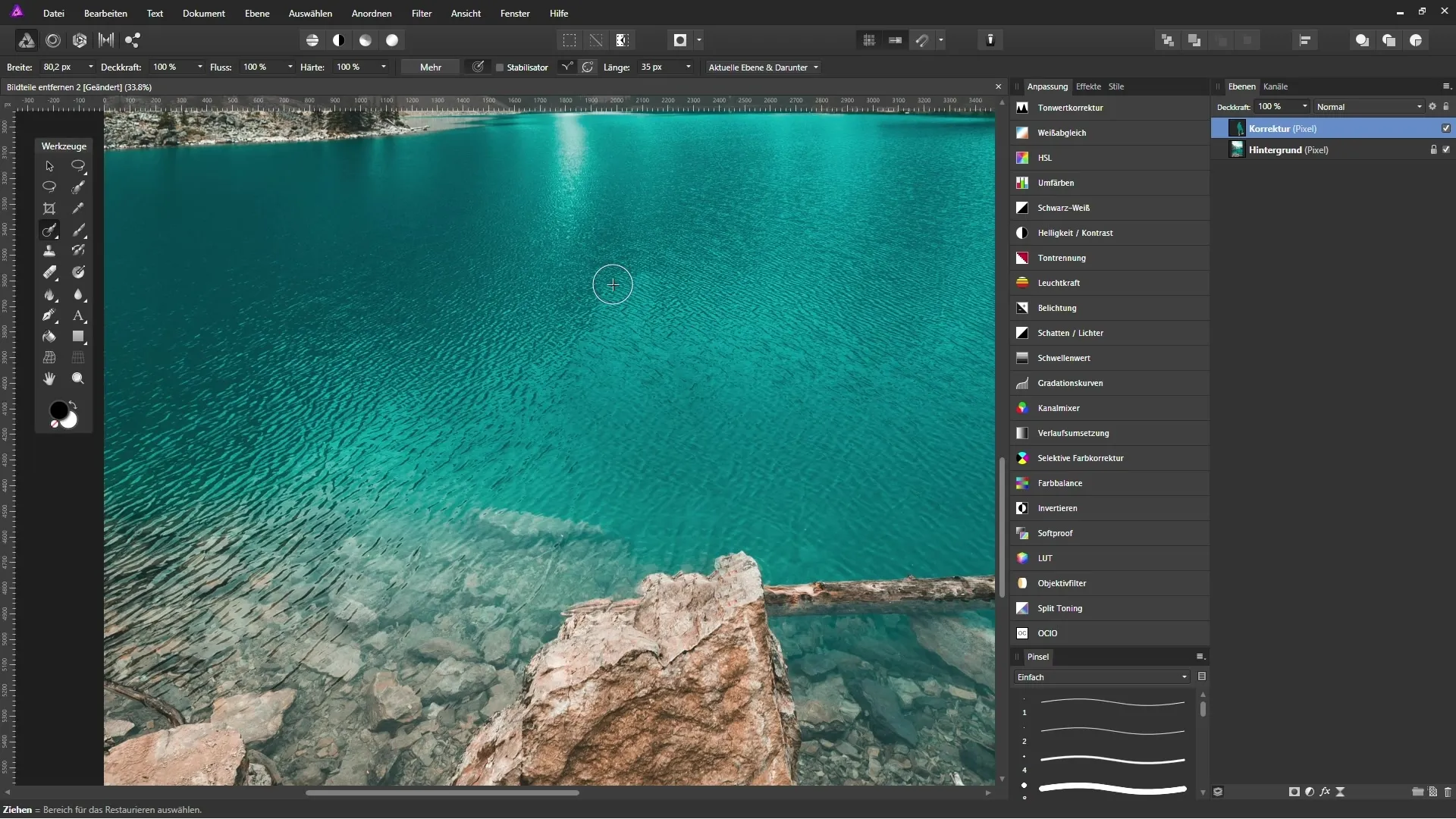 Effectively remove image parts with Affinity Photo Effectively removing image parts with Affinity Photo