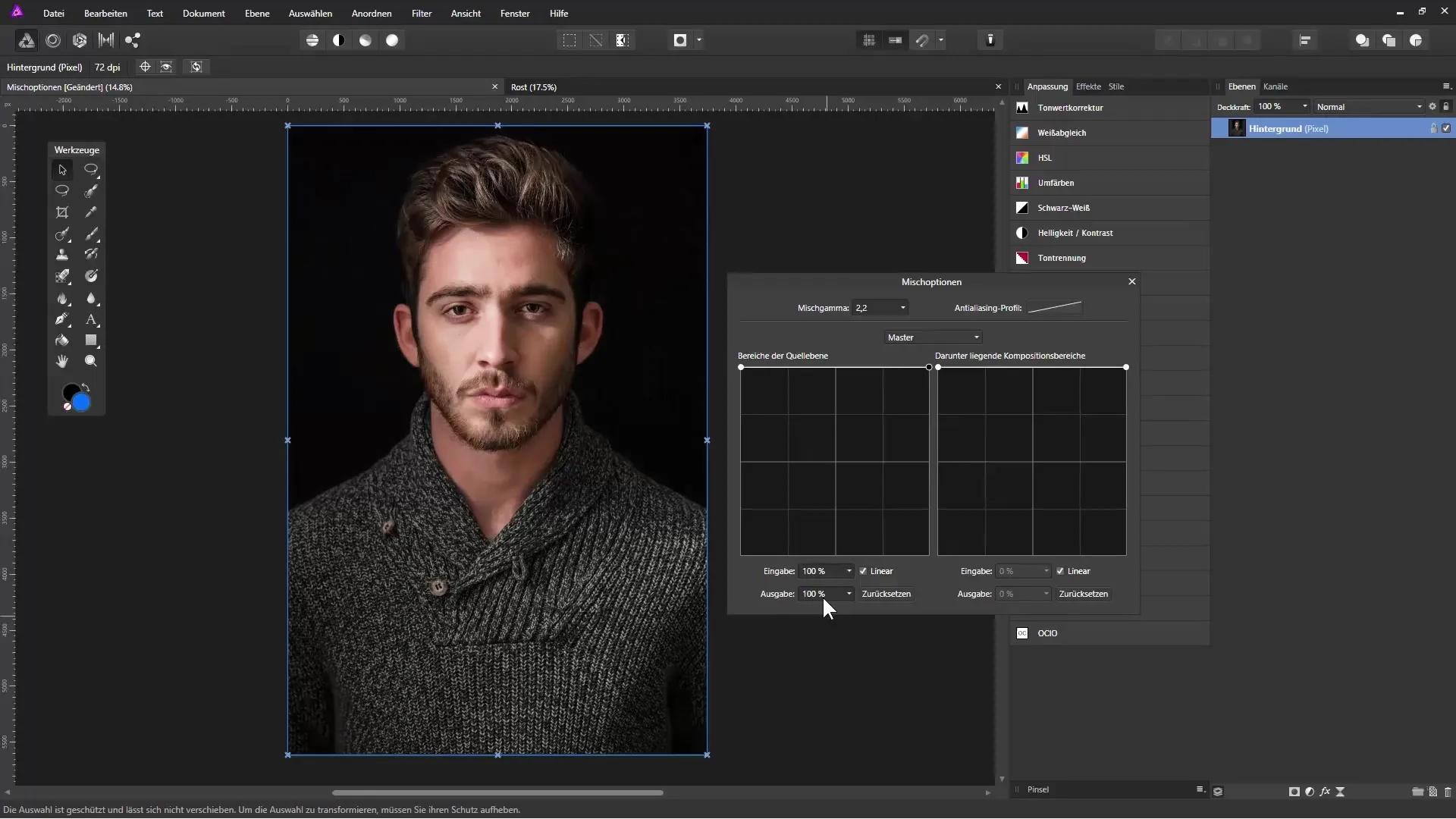 Kreative Freistellung mit Mischoptionen in Affinity Photo Kreative Freistellung mit Mischoptionen in Affinity Photo