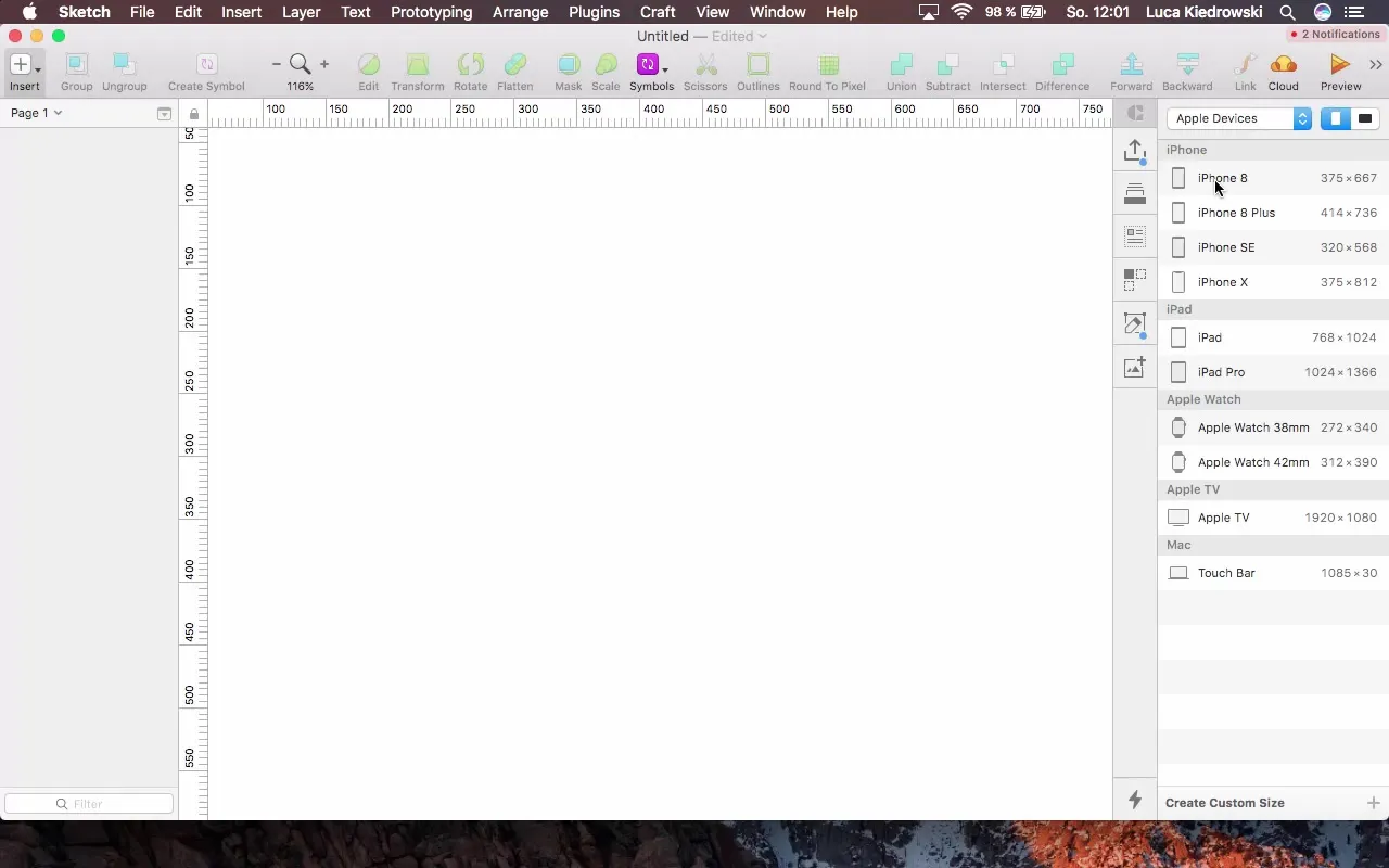 Conception de l'écran d'accueil avec Sketch - Guide étape par étape