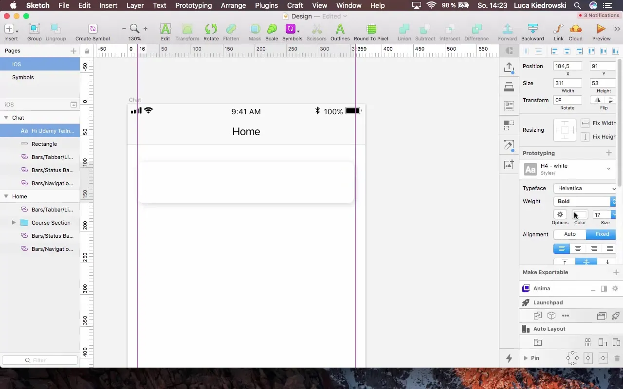Chat design in Sketch for effective user experience