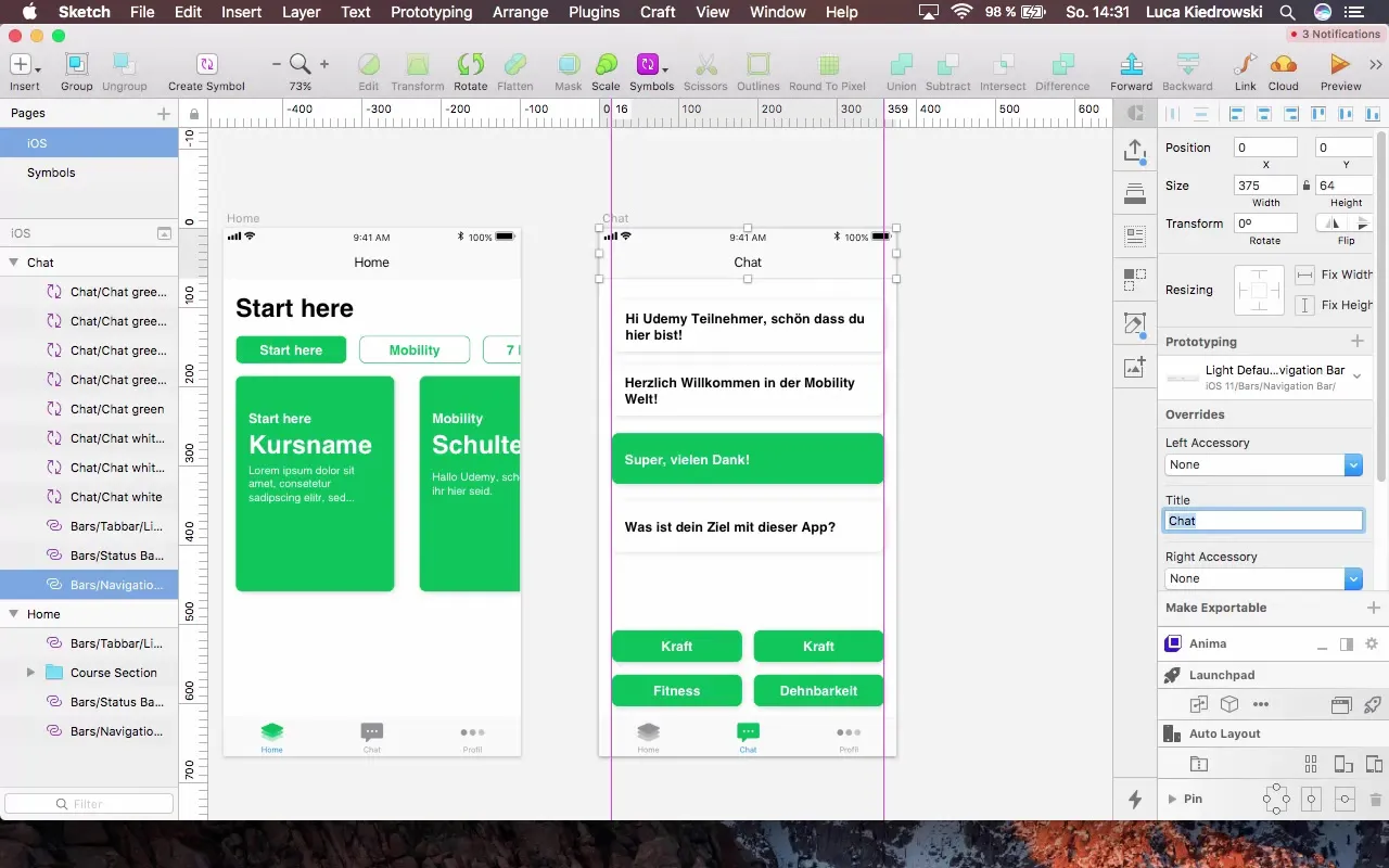 Conception de chat dans Sketch pour une expérience utilisateur efficace Conception de chat dans Sketch pour une expérience utilisateur efficace
