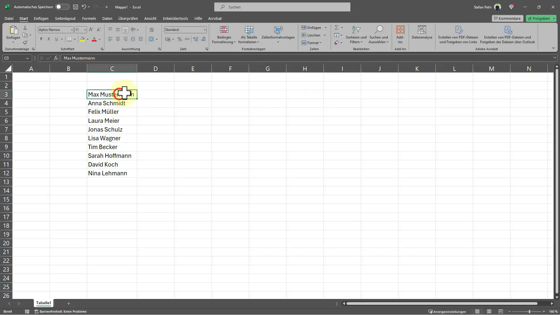 Excel'de iki noktanın verimli bir şekilde eklenmesi