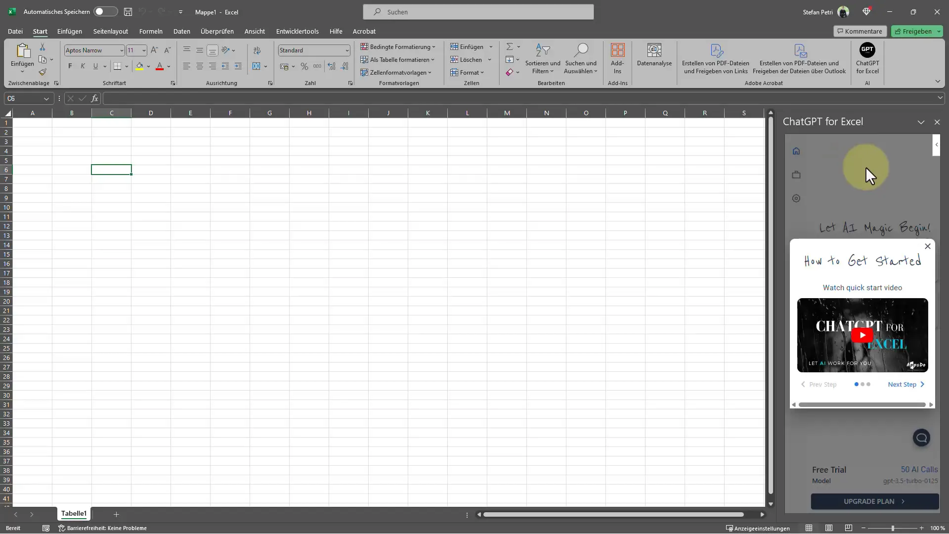 ChatGPT ile Excel'de daha verimli çalışma