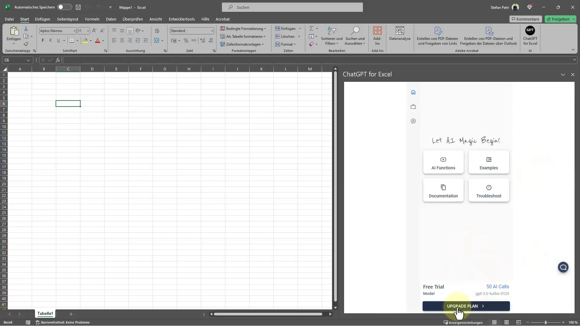 ChatGPT ile Excel'de daha verimli çalışma