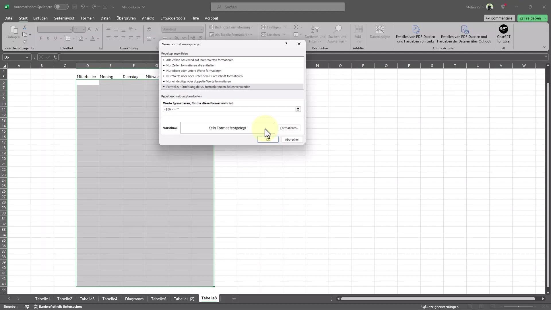 Excel'de otomatik çerçeve oluşturmanın basit talimatları