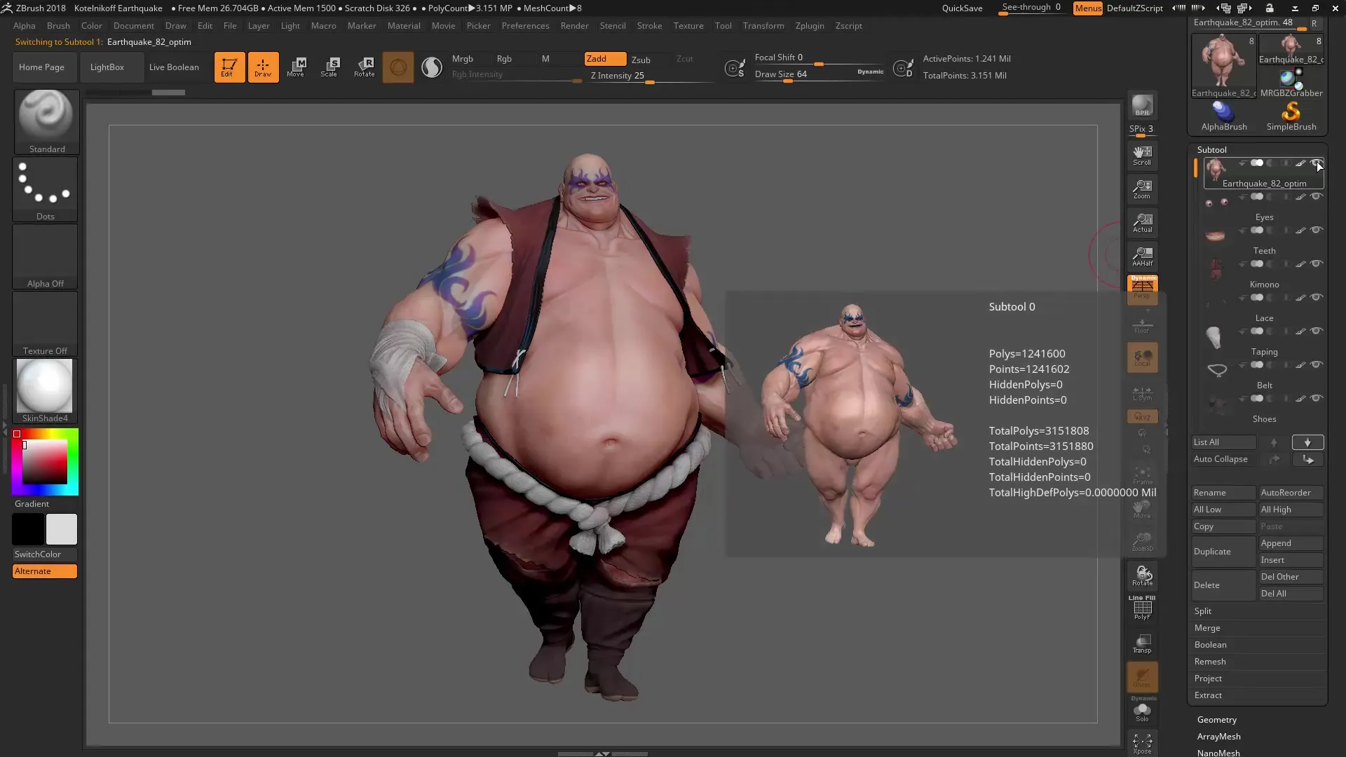 Utilizar eficazmente el menú de Subtools de ZBrush Utilizar eficazmente el menú de Subherramientas de ZBrush