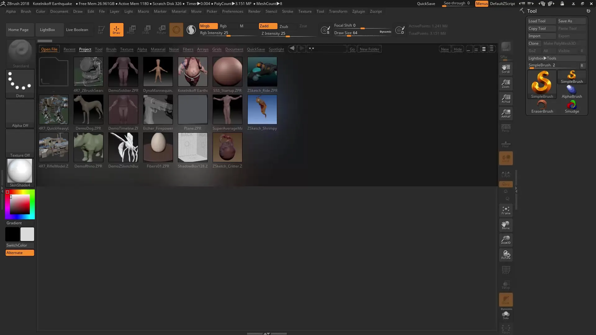 Utilizar eficazmente el menú de Subherramientas en ZBrush Utilizar eficazmente el menú de Subtools de ZBrush