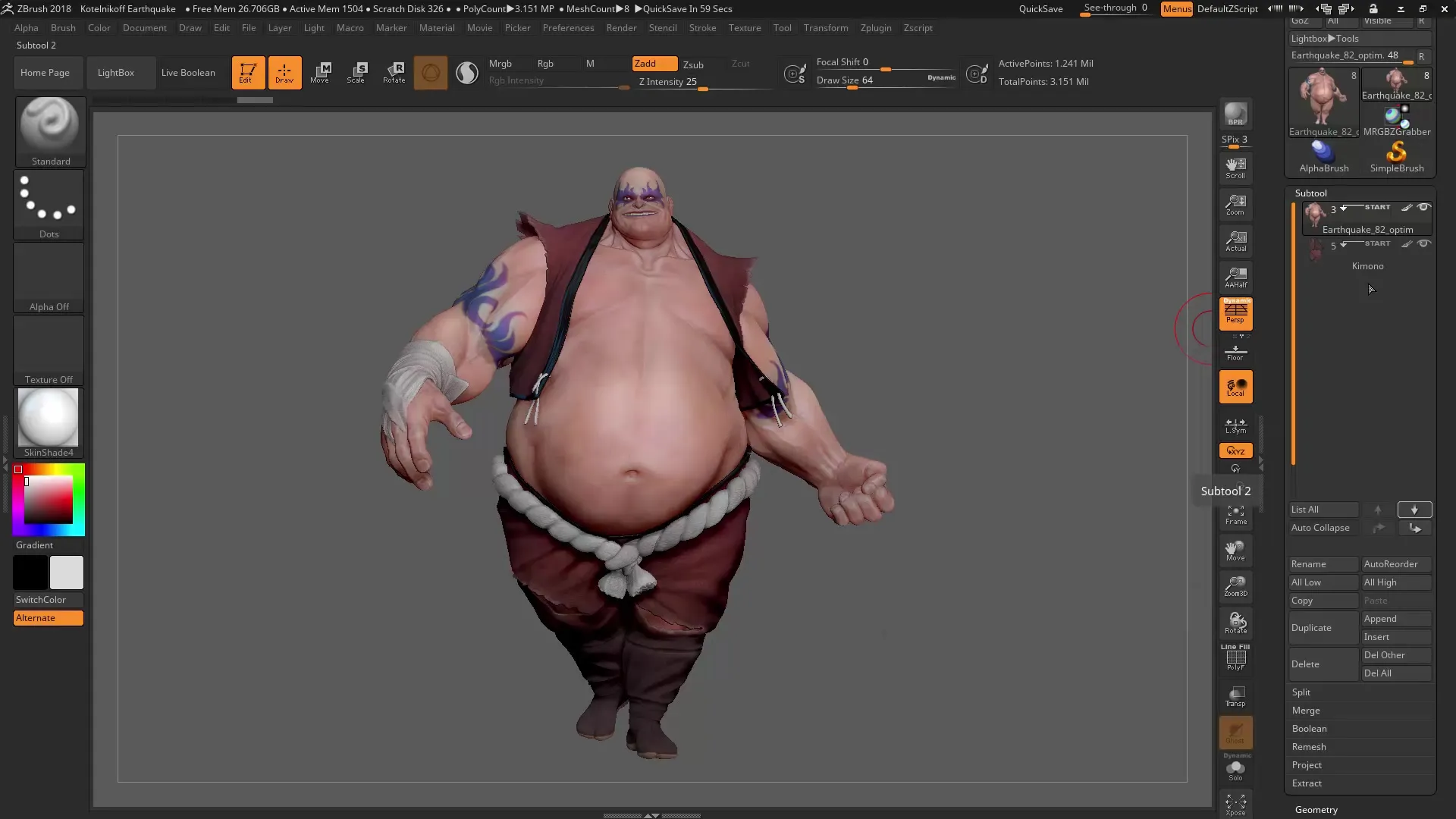 Utilizar de manera efectiva el menú de Subtools en ZBrush Utilizar eficazmente el menú de Subherramientas de ZBrush