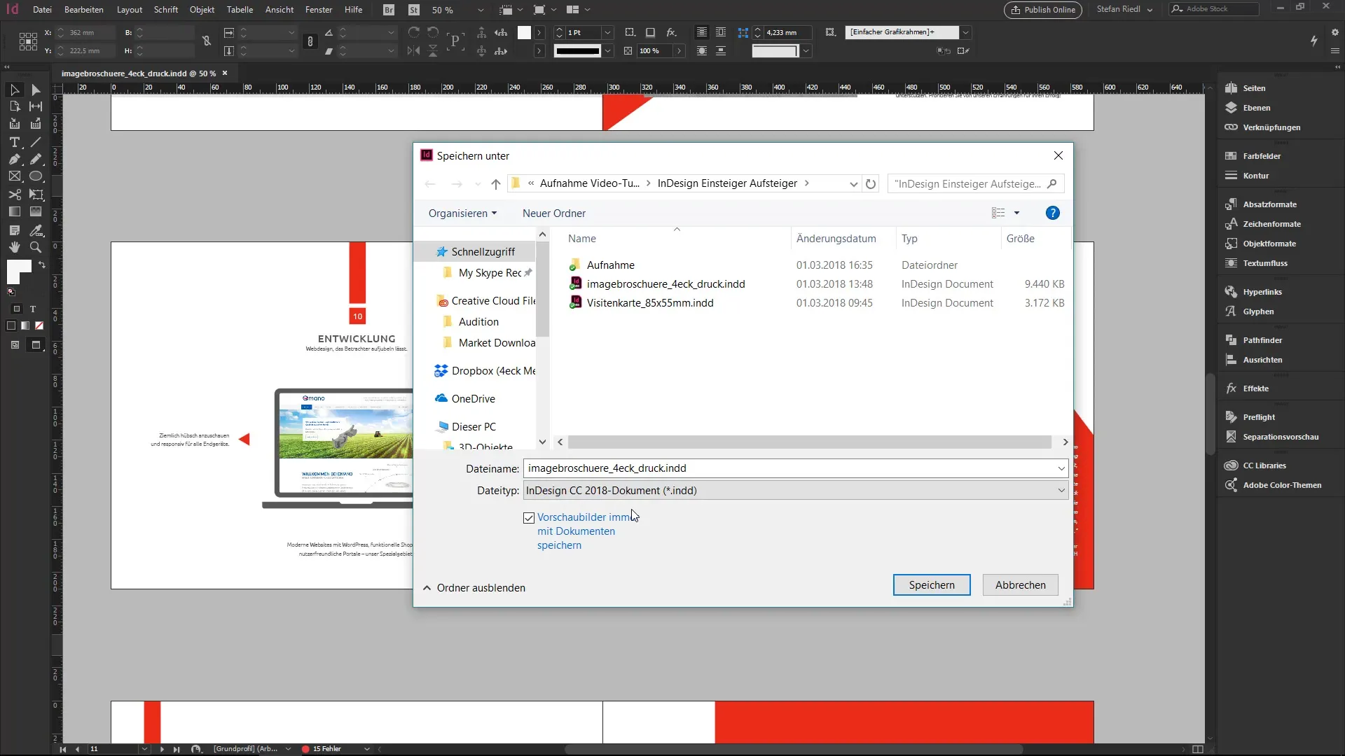 InDesign dosya formatları ve proje paketlemesini anlamak