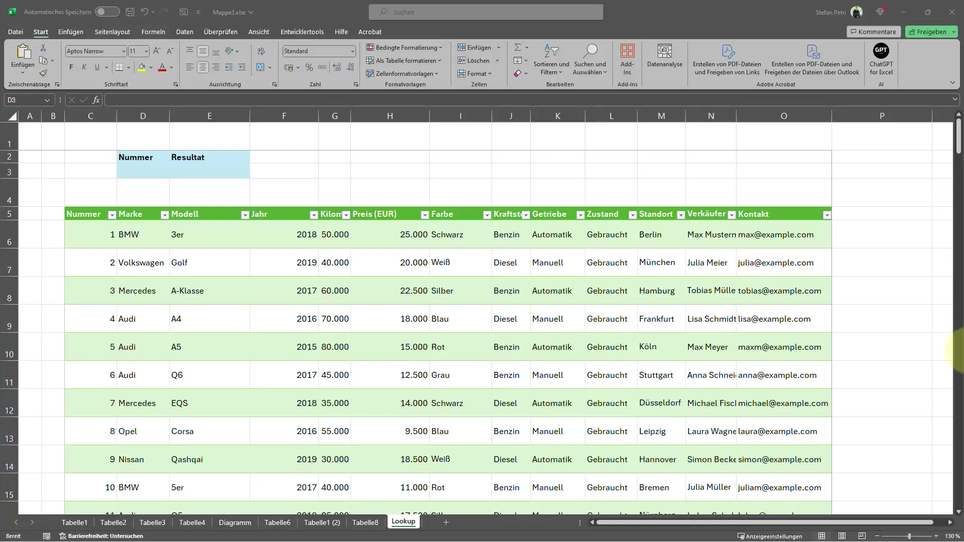 Excel ipuçları: SVERWEIS fonksiyonu ile hızlı veri bulma