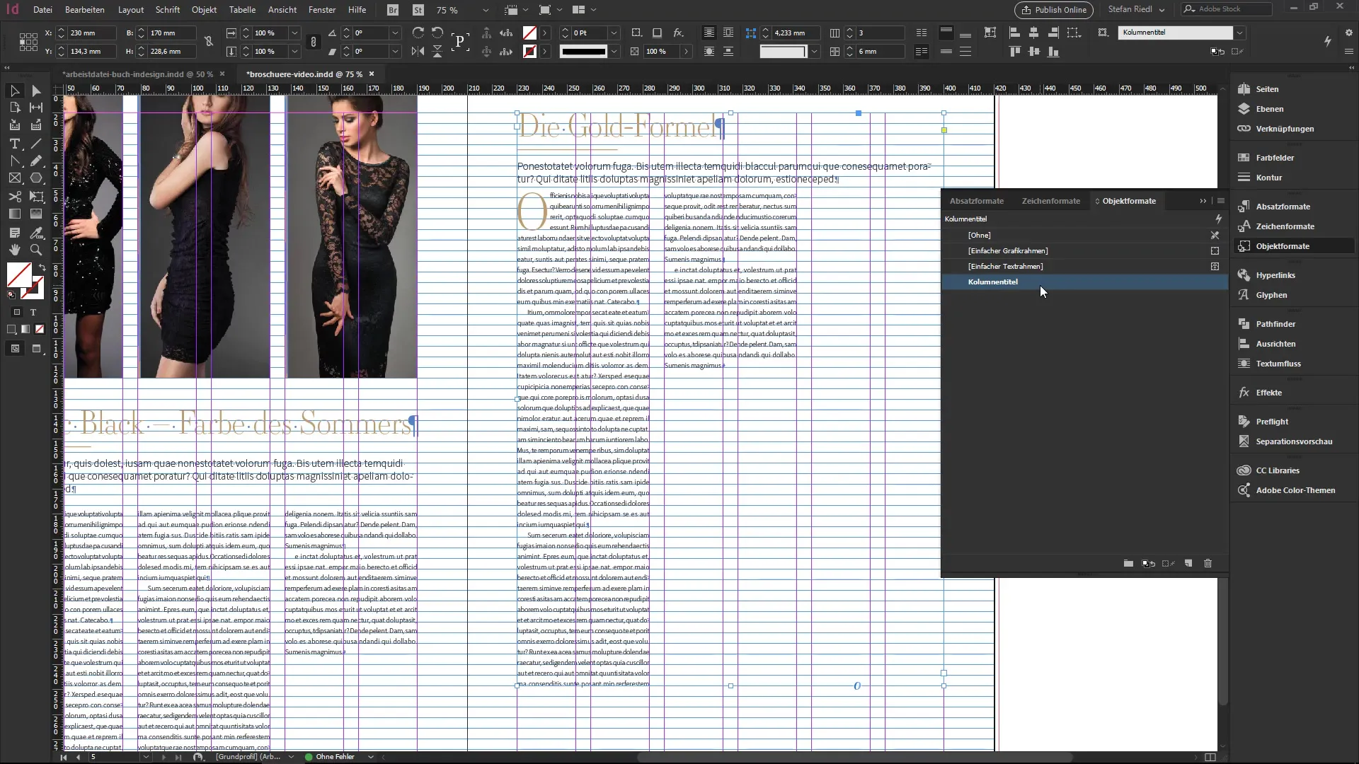 Columnas formateadas de manera efectiva en InDesign Formatear columnas de manera efectiva en InDesign