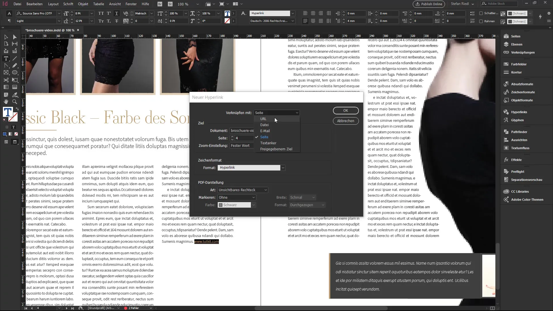 Utilizar correctamente los hipervínculos y los enlaces internos en InDesign Utilizar correctamente hipervínculos y enlaces internos en InDesign