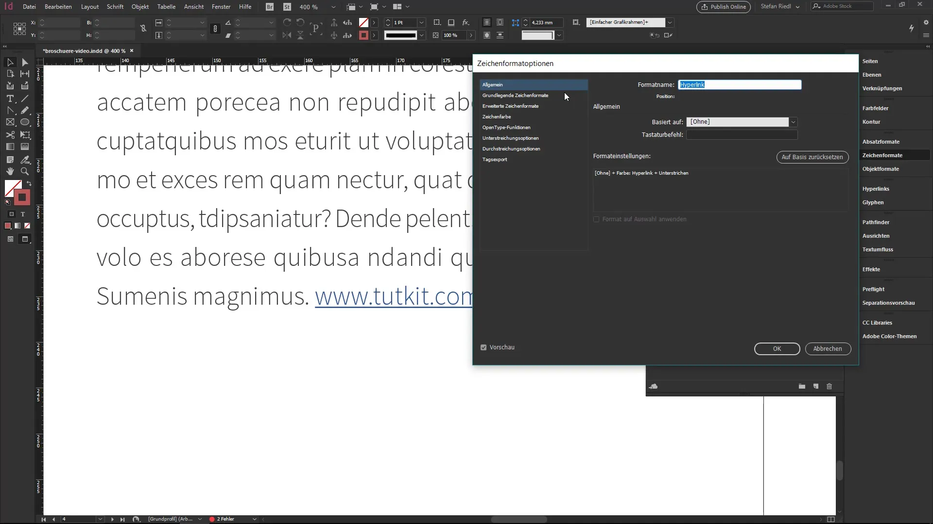 Utilizar correctamente hipervínculos y enlaces internos en InDesign Utilizar correctamente los hipervínculos y los enlaces internos en InDesign