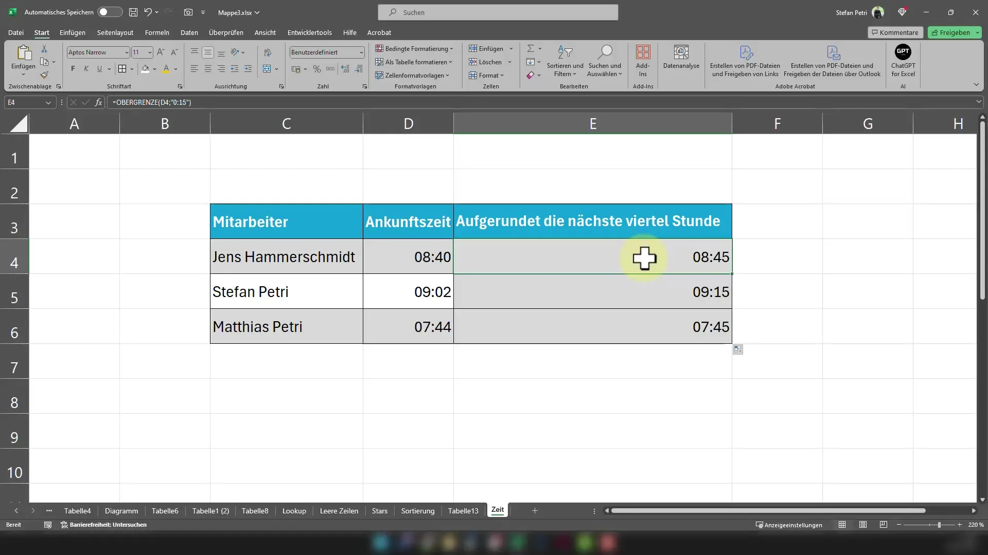 Excel saatleri kolayca yuvarlamak - işte nasıl yapılır!
