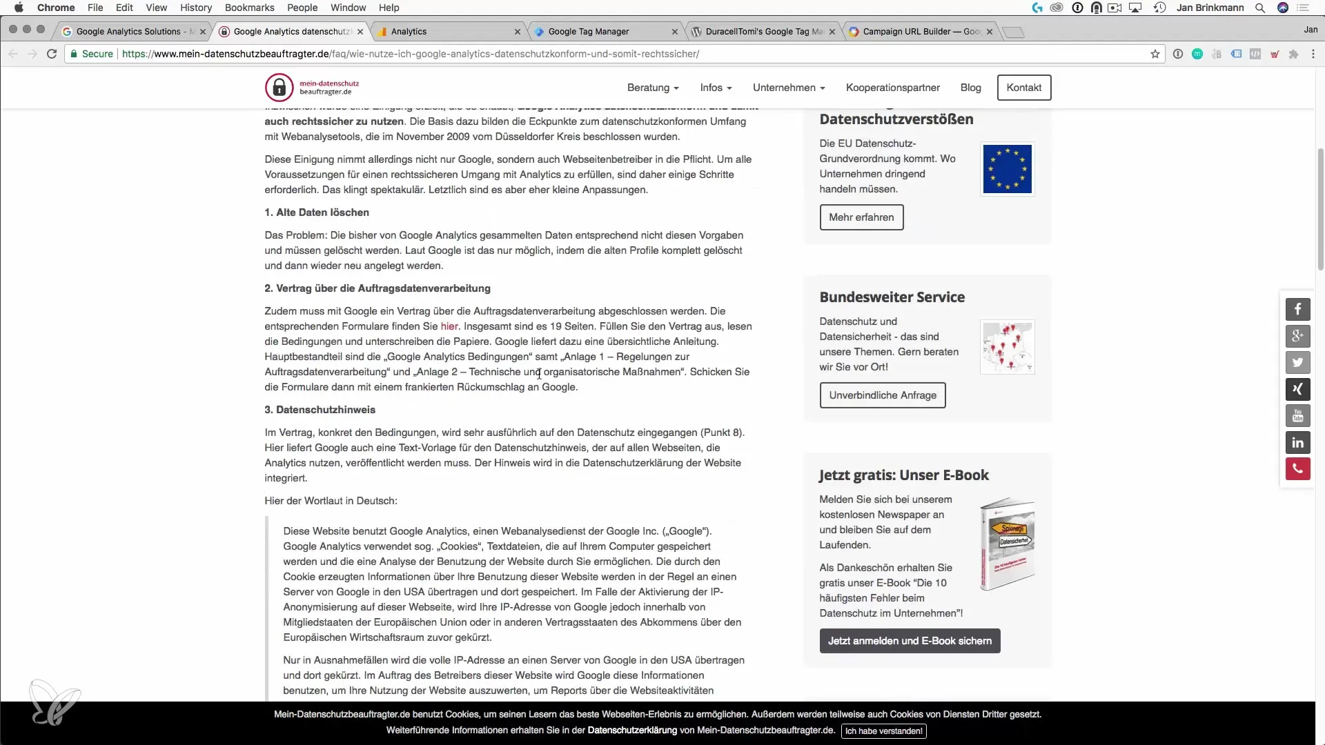 Impostare Google Analytics in conformità con la protezione dei dati e acquisire clienti Impostare Google Analytics in conformità con il GDPR e acquisire clienti