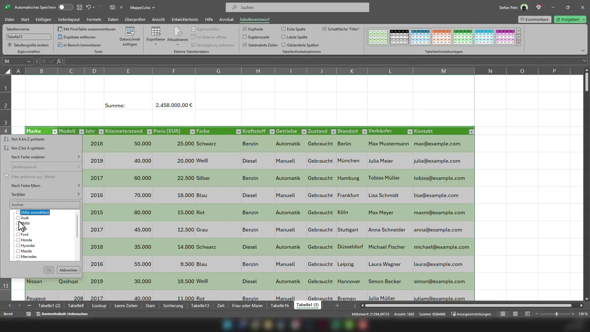 Excel tips: Calculate the correct sum, even with filtered data
