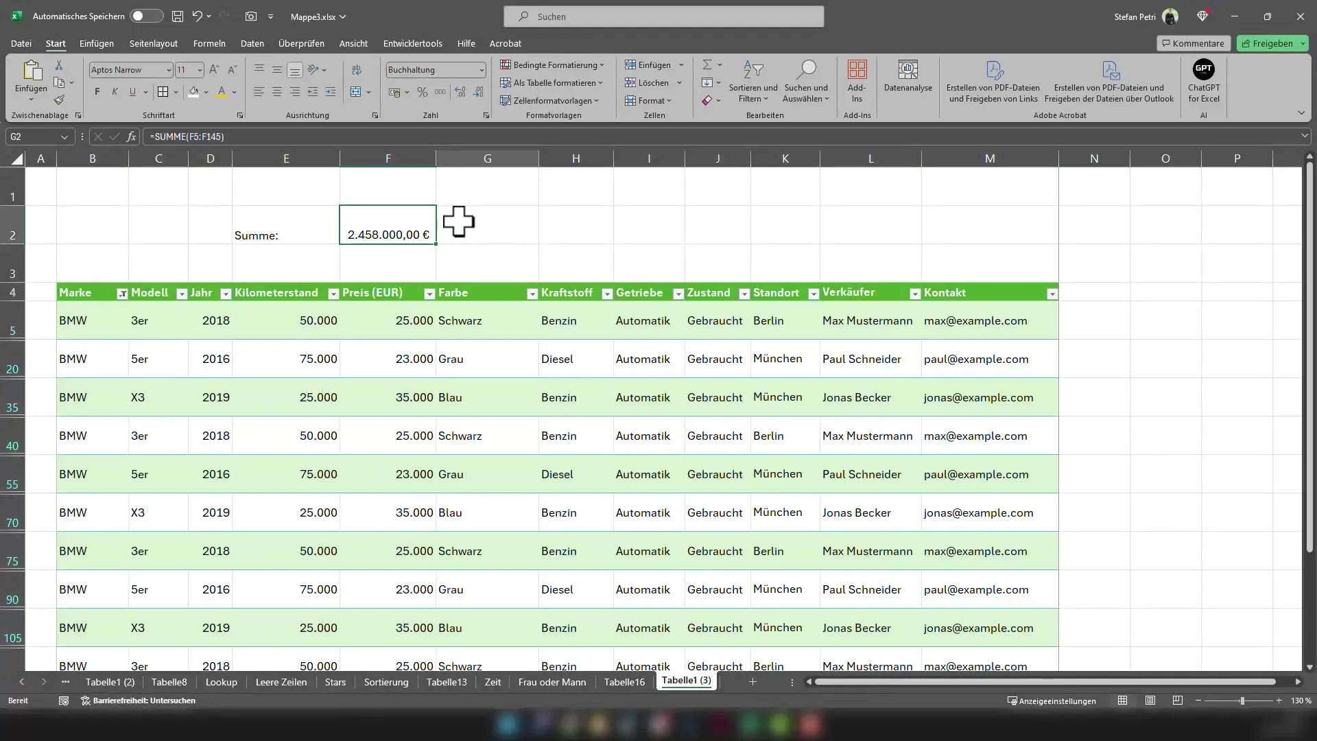 Excel tips: Calculate correct sum, even with filtered data