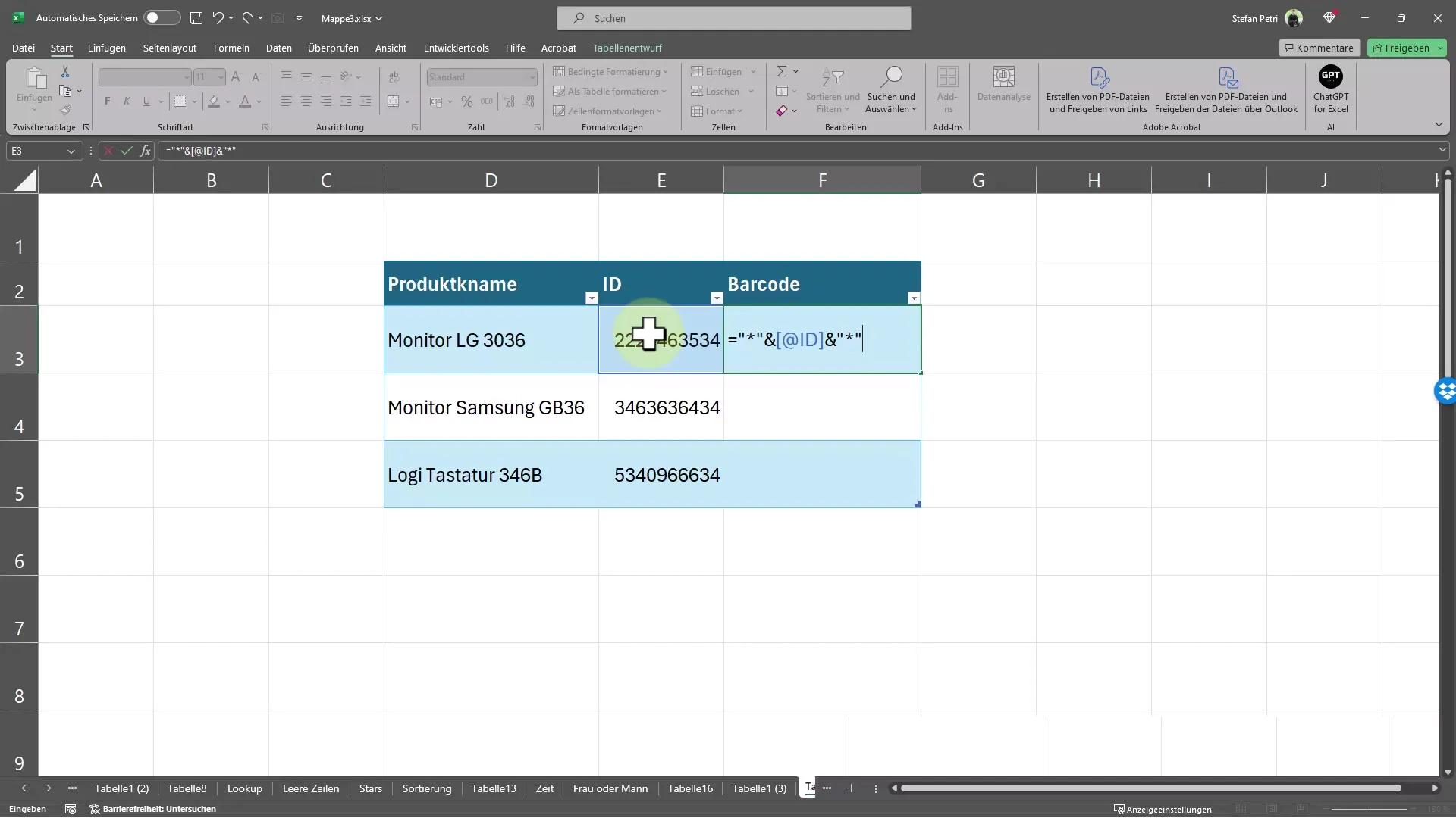 Excel'de hızlı şekilde barkod ve QR kodları oluşturma