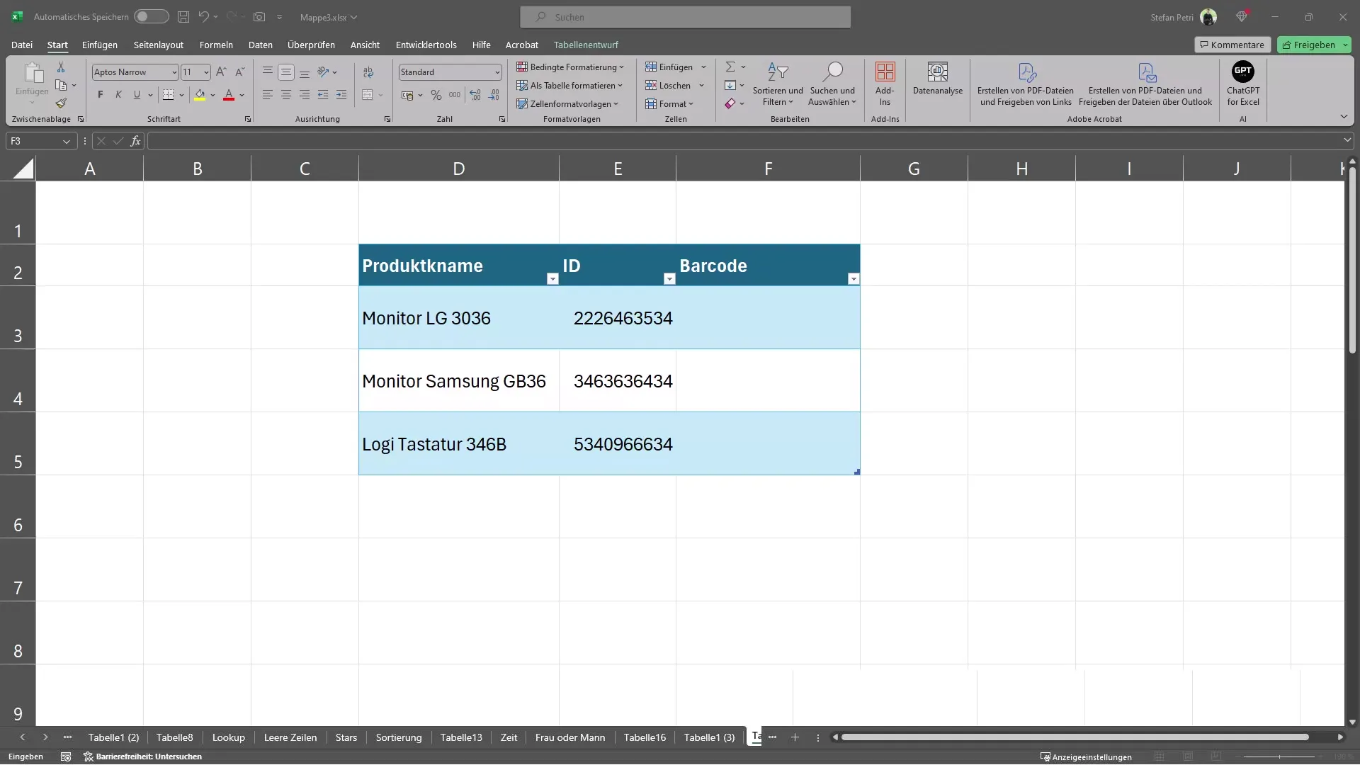 Excel'de hızlı bir şekilde barkod ve QR kodları oluşturma