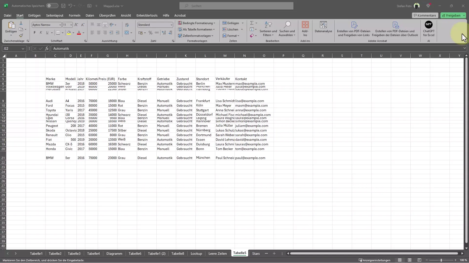 Excel İpuçları: Tabloyu hızlı bir şekilde modern bir formata dönüştürmek