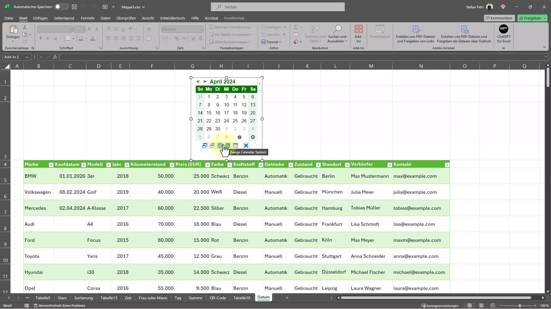 Takvimle Tarih Girişi için Pratik Excel İpuçları